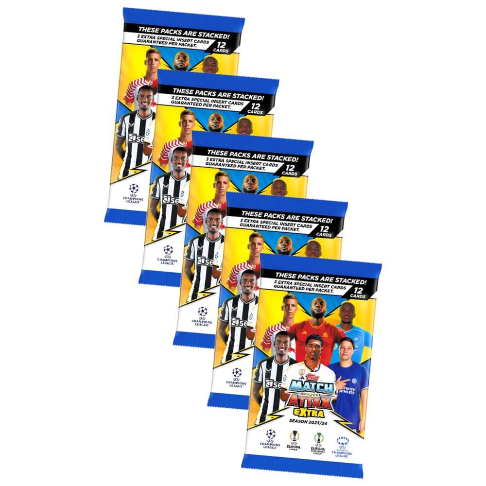 Topps Sammelkarte Topps Match Attax Karten Champions League Extra 20232024 5 Booster, Match