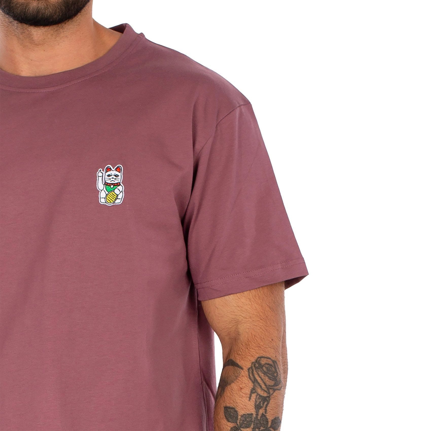 iriedaily T-Shirt Bye Bye aus Bio-Baumwolle mit mehrfarbigem Stick
