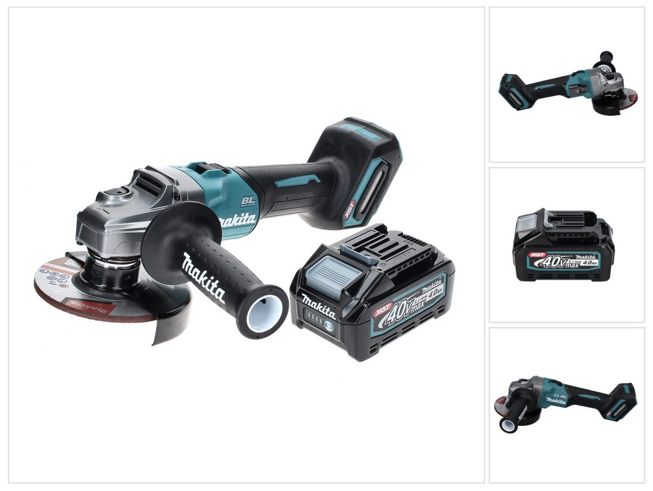 Makita Akku-Winkelschleifer GA 005 GM1 Akku Winkelschleifer 40 V max. 125 mm Brushless XGT + 1x
