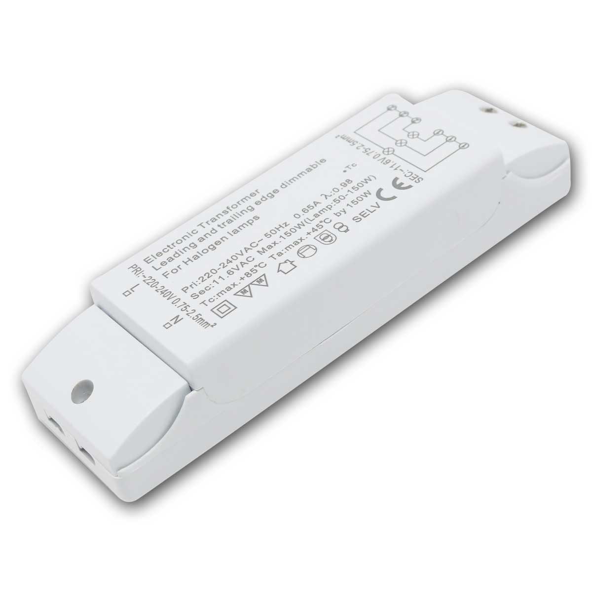 Maxtrack Elektronischer Halogen-Trafo, 50-150W, 230V-12V AC Trafo