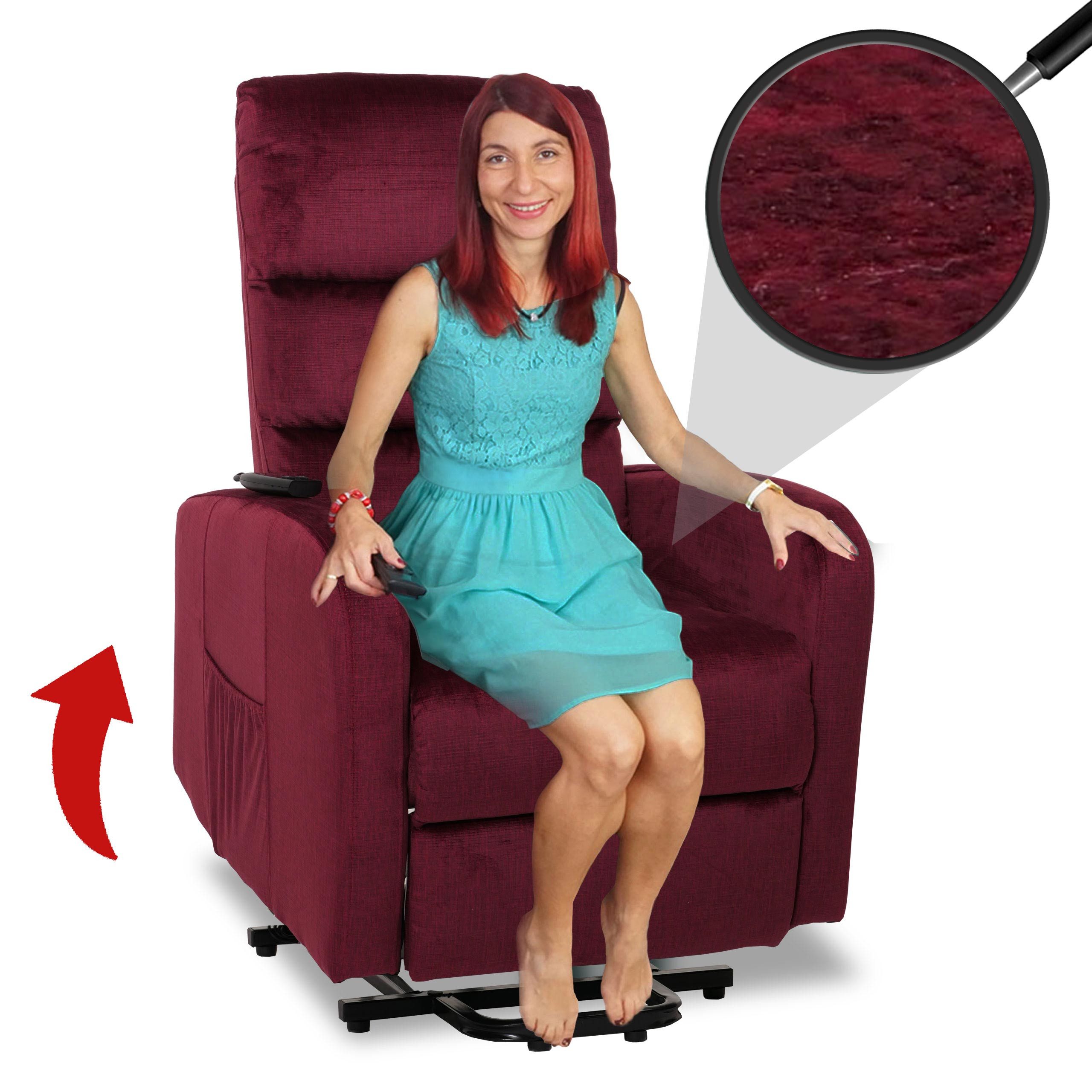 MCW TV-Sessel MCW-K62-C, mit Fernbedienung, mit Fußstütze, Breite Armlehnen, mit Seitentasche