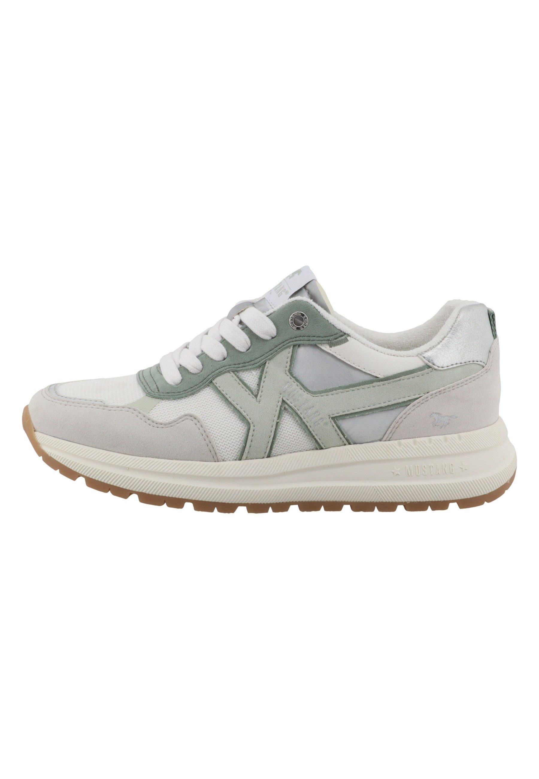 Mustang Shoes 26M0702001 00320 White-Mint Sneaker