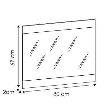 Lomadox Wandspiegel AUSTIN-129, in Sonoma Eiche, 80x66,6cm