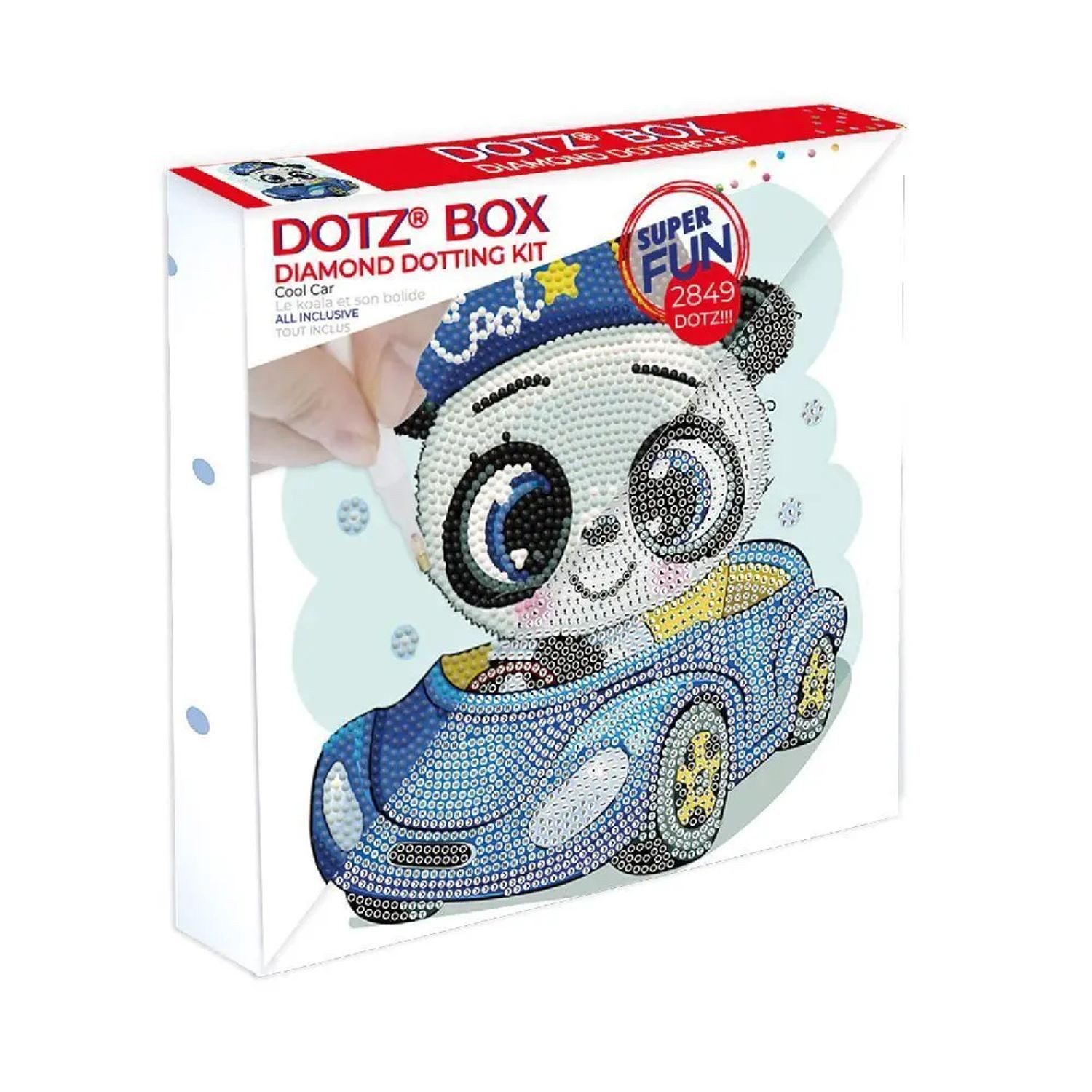 Diamond Dotz Spiel DIAMOND DOTZ - Diamond Painting Panda Auto