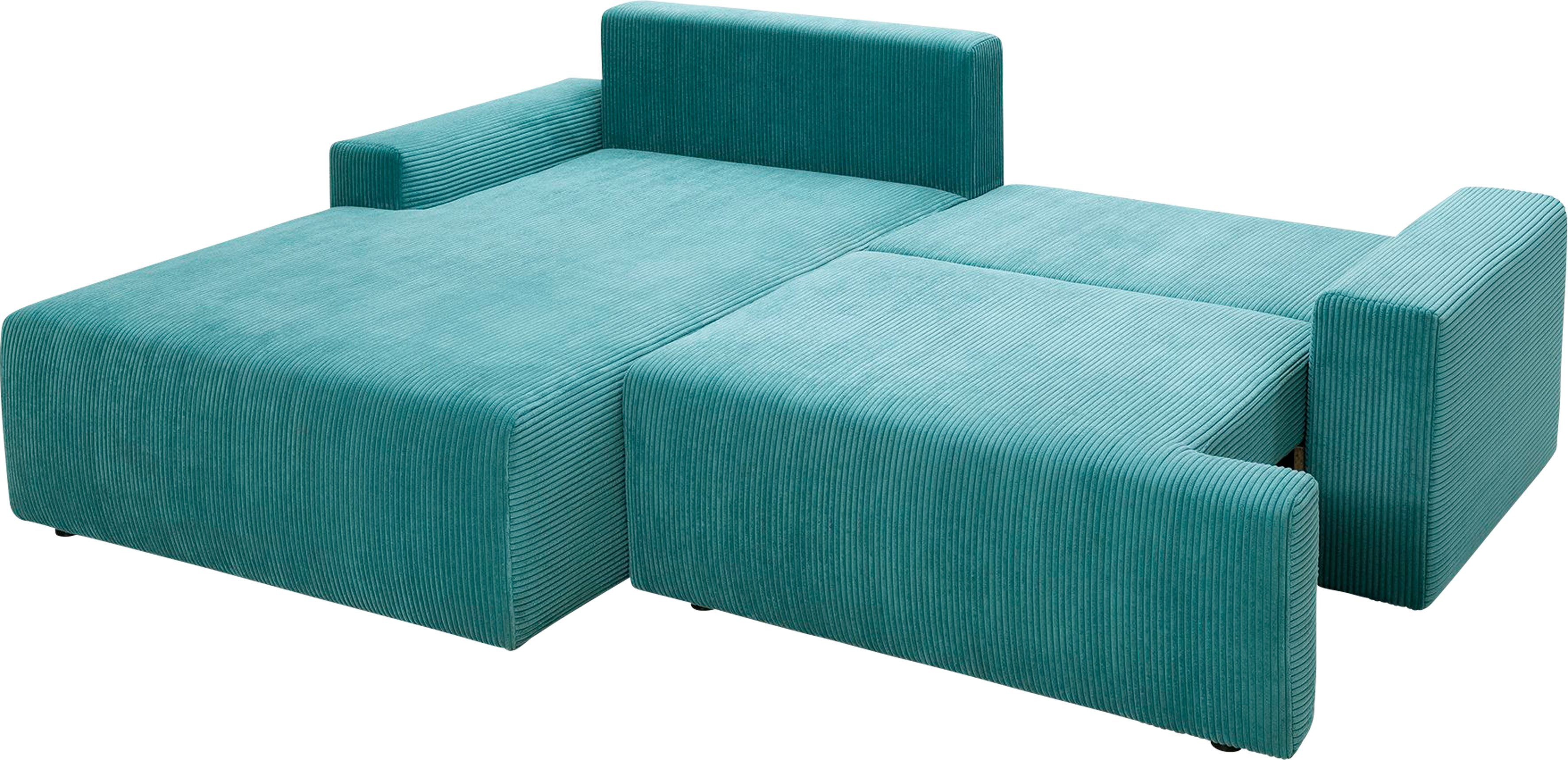 Orinoko, verschiedenen Cord-Farben sofa exxpo sky und fashion Bettkasten Ecksofa Bettfunktion in inklusive -