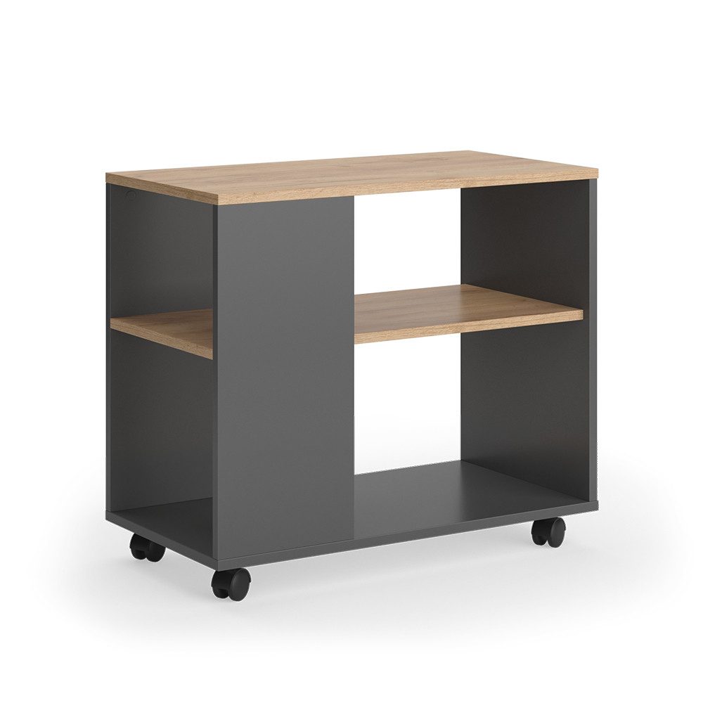 Vicco Beistelltisch Marian, Goldkraft Eiche/Anthrazit, 70 x 36.6 cm mit Rol günstig online kaufen