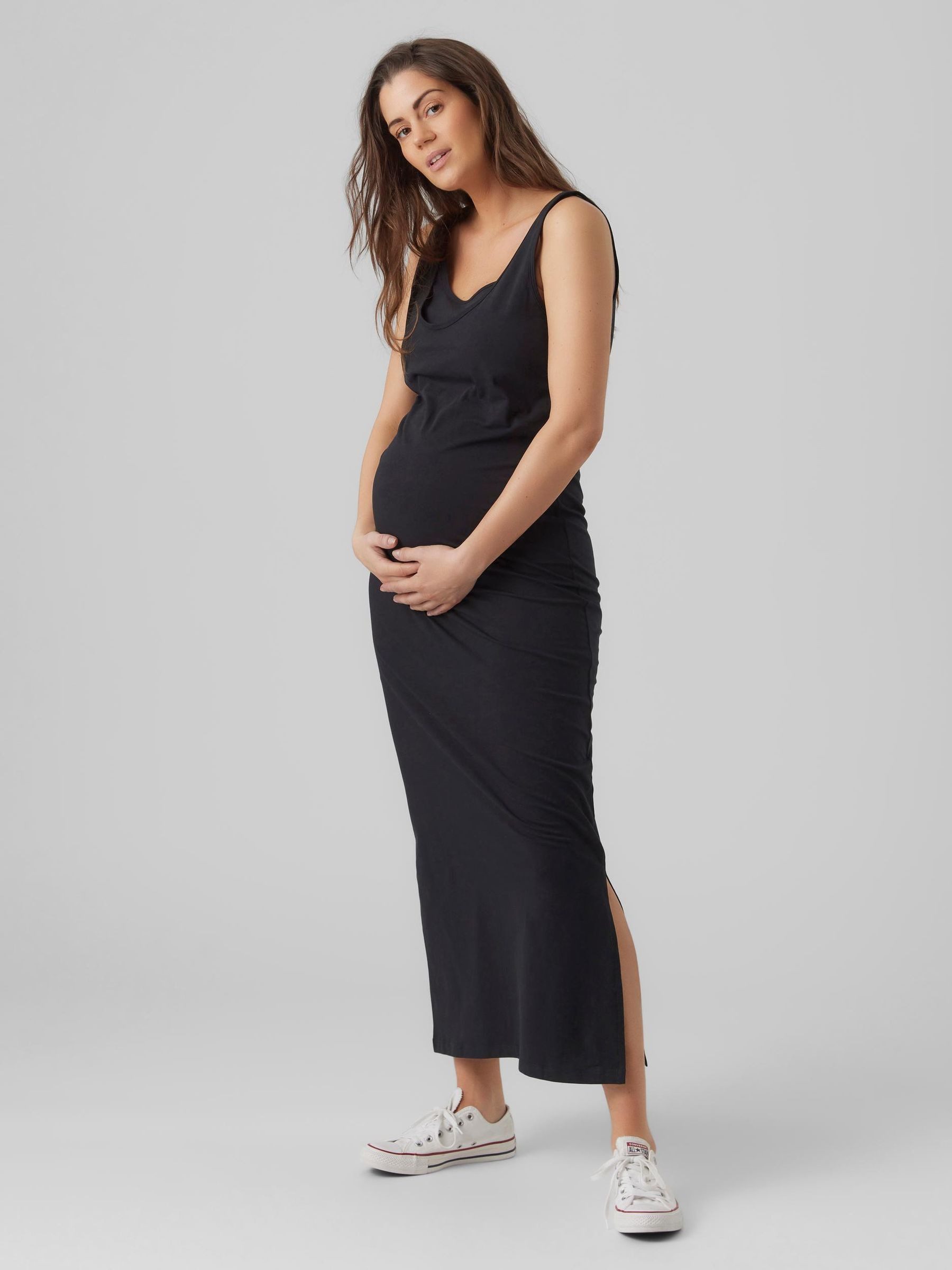 Mamalicious Shirtkleid 2 in 1 Umstands Maxi MLMIA NELL für (lang) MLMIA NELL SL JRS MAXI DRESS 2F E.A.NOOS