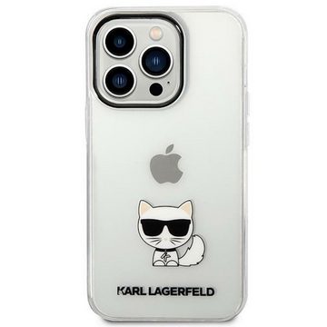 KARL LAGERFELD Smartphone-Hülle Karl Lagerfeld Apple iPhone 14 Pro Max Silikon Choupette Transparent
