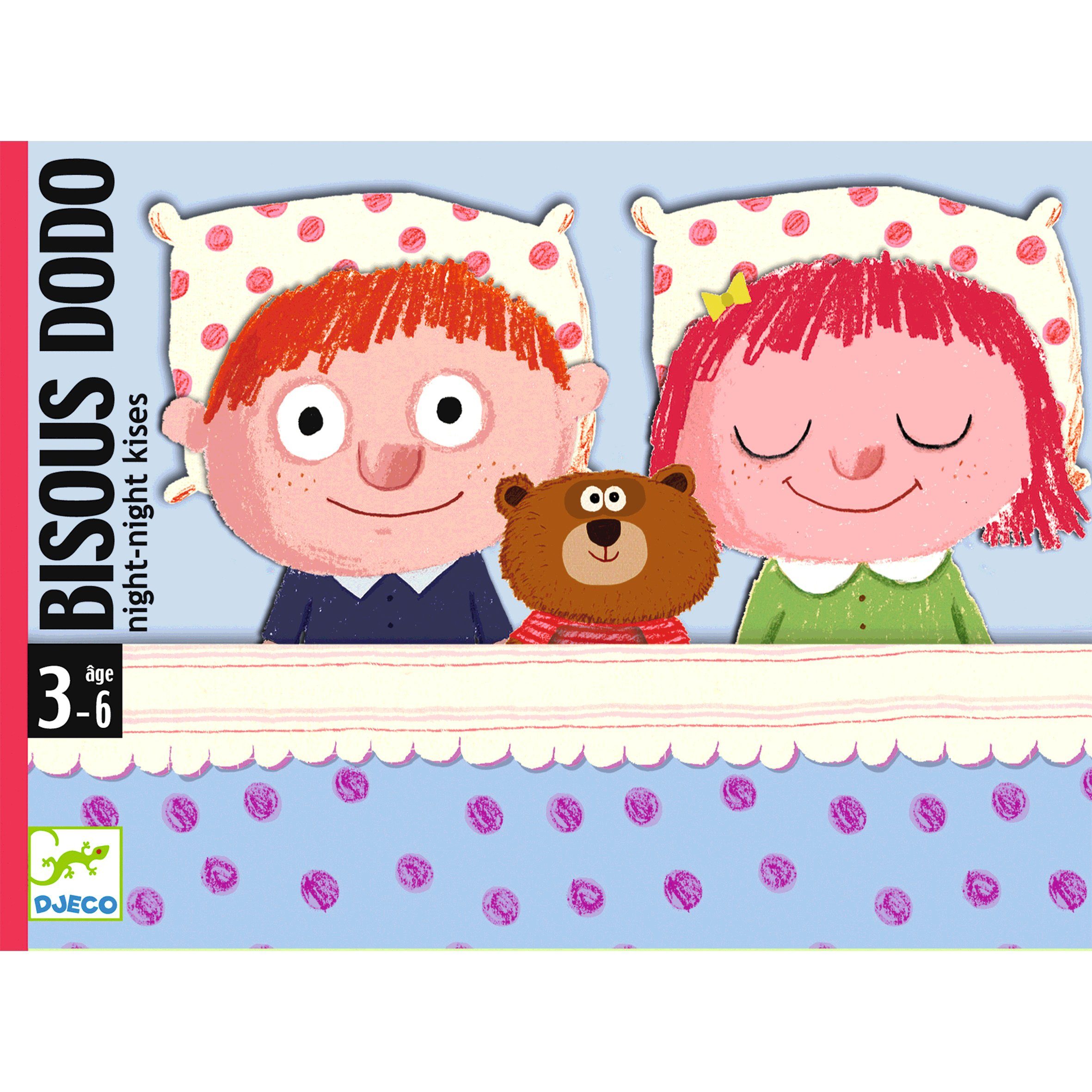 DJECO Spiel Kartenspiel Bisous Dodo Gute-Nacht-Ritual für Kleinkinder ab 3 Jahren, Kinderspiel