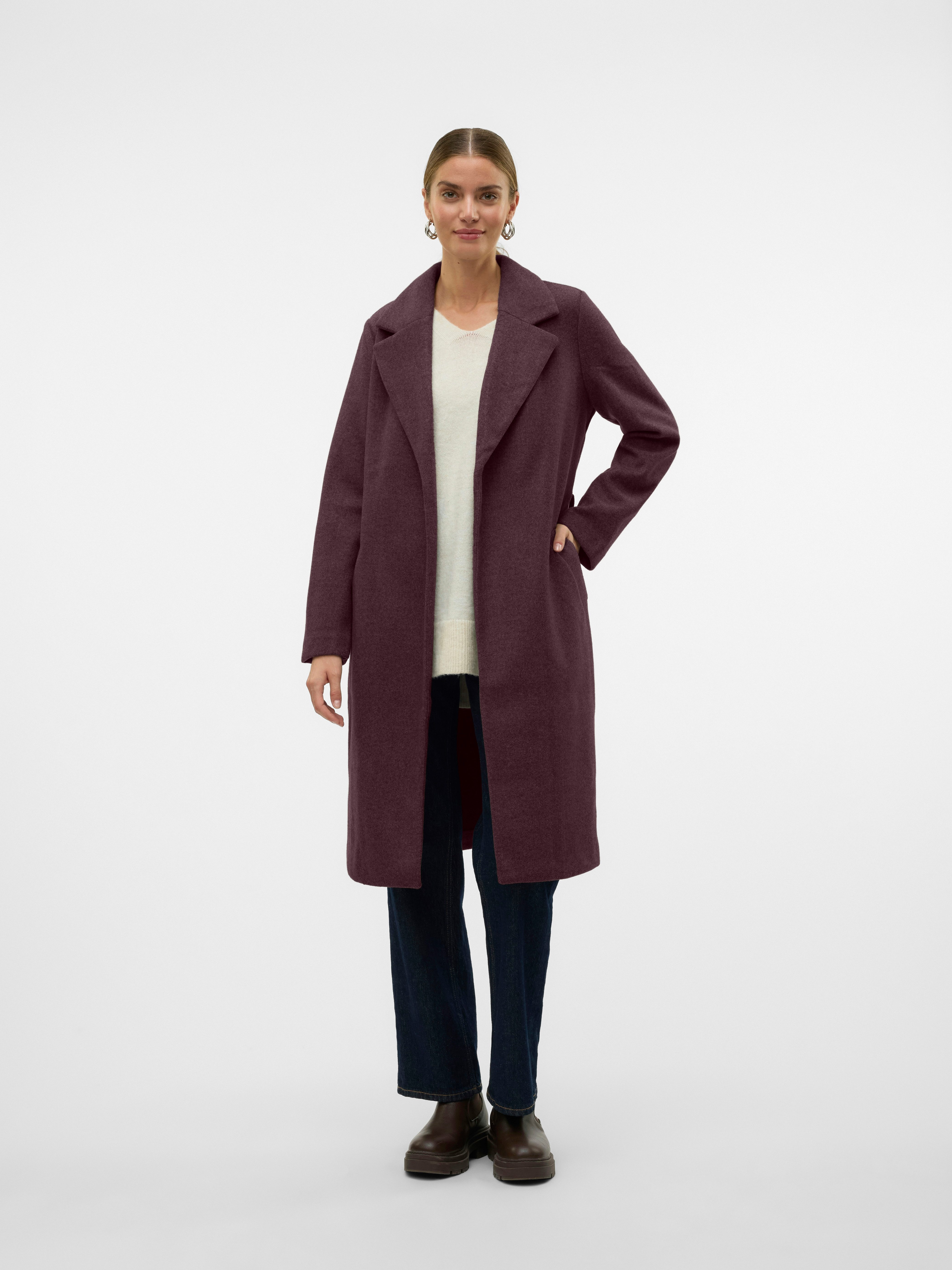 Vero Moda Langmantel VMFORTUNEAYA SS23 LONG COAT NOOS Kunstfaser