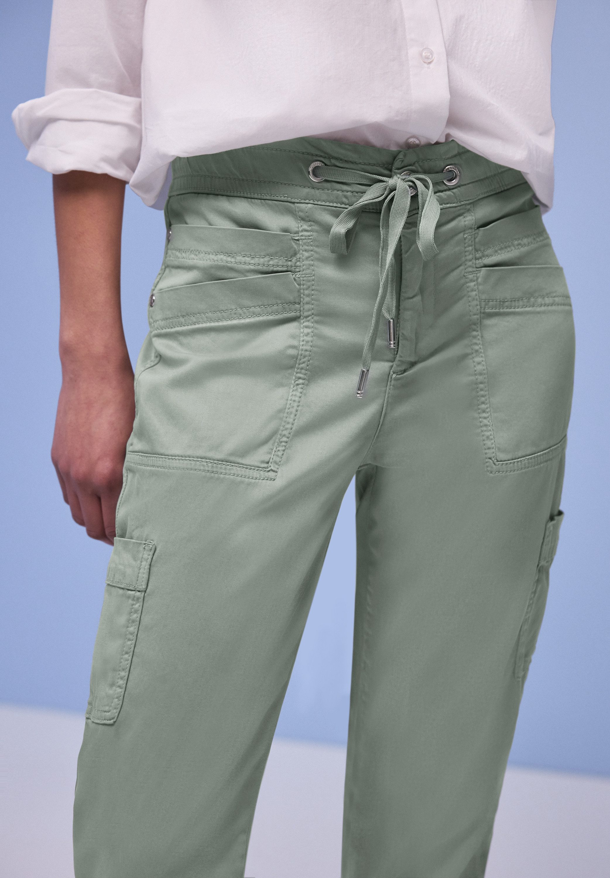 STREET ONE Jogger Pants Style Bonny mit Cargo-Taschen und Kordelzug