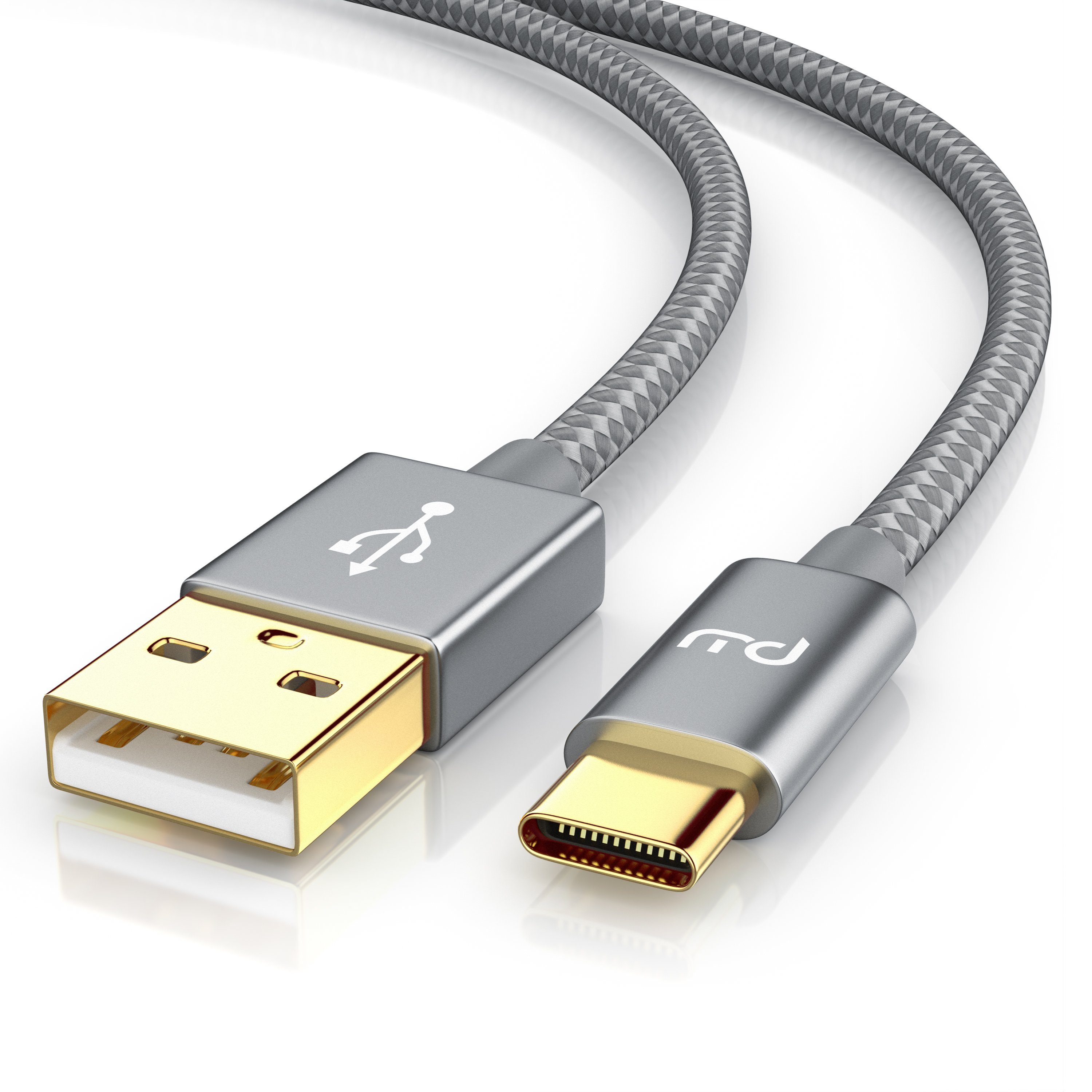 Primewire Typ C Ladekabel, Datenkabel, Adapterkabel für Smartphone & Tablet - 1m USB-Kabel, 2.0, USB Typ A, USB-C (100 cm), für Samsung Galaxy S8, S8, MacBook, Sony XZ, LG V20 G5 G6, HTC 10 uvm.