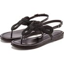 LASCANA Zehentrenner Sandale, Pantolette im Metallic-Look VEGAN