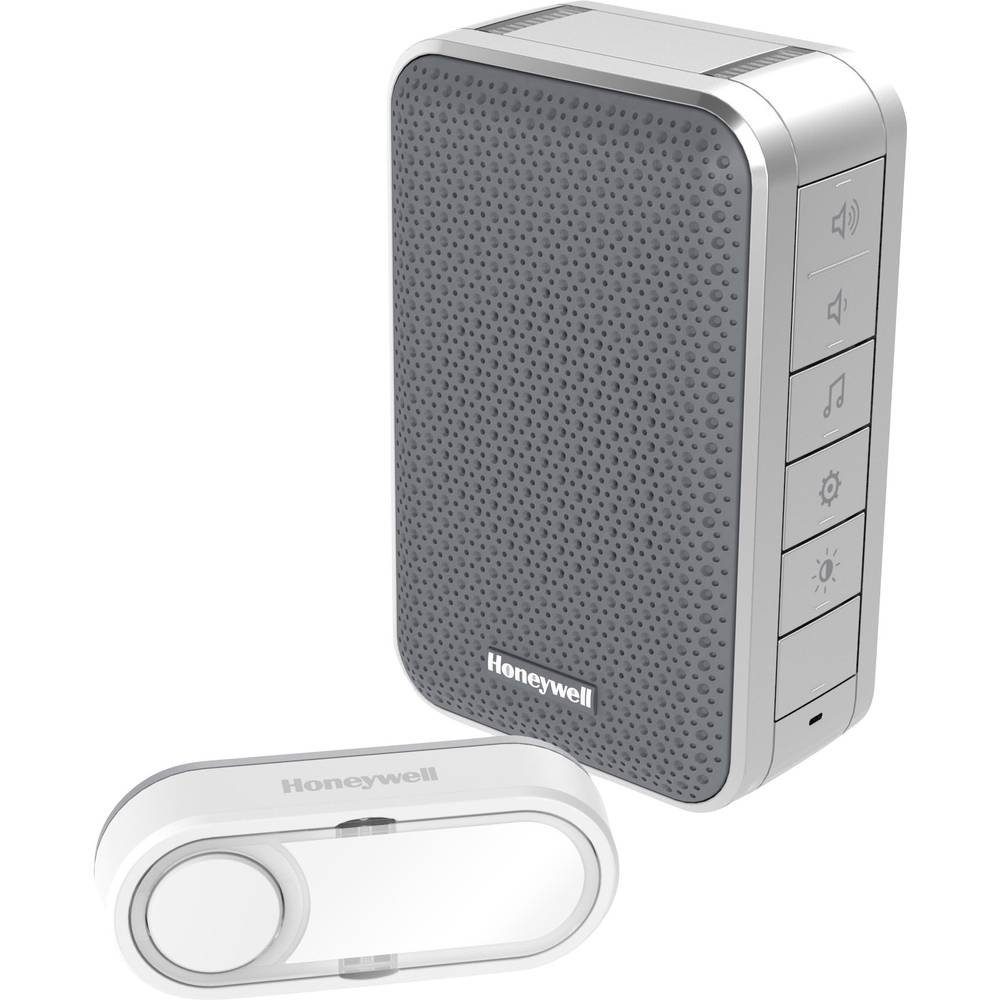 Honeywell Smart Home Türklingel Funk-Gong-Set mit Klingeltaster DC313SG