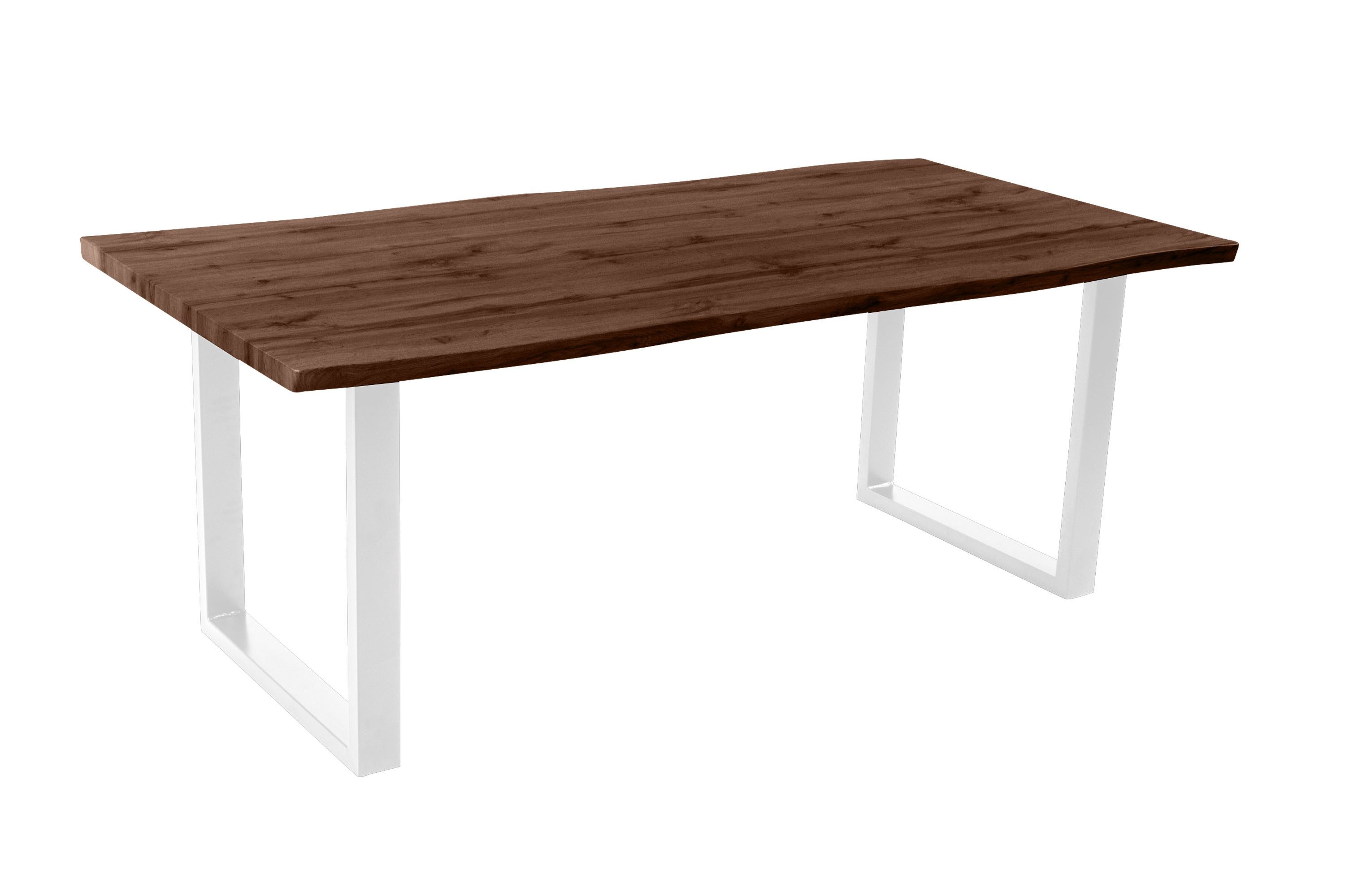Loreno® Esstisch Josy, Nussbaumholz, Baumkante, MDF-Platte, günstig online kaufen
