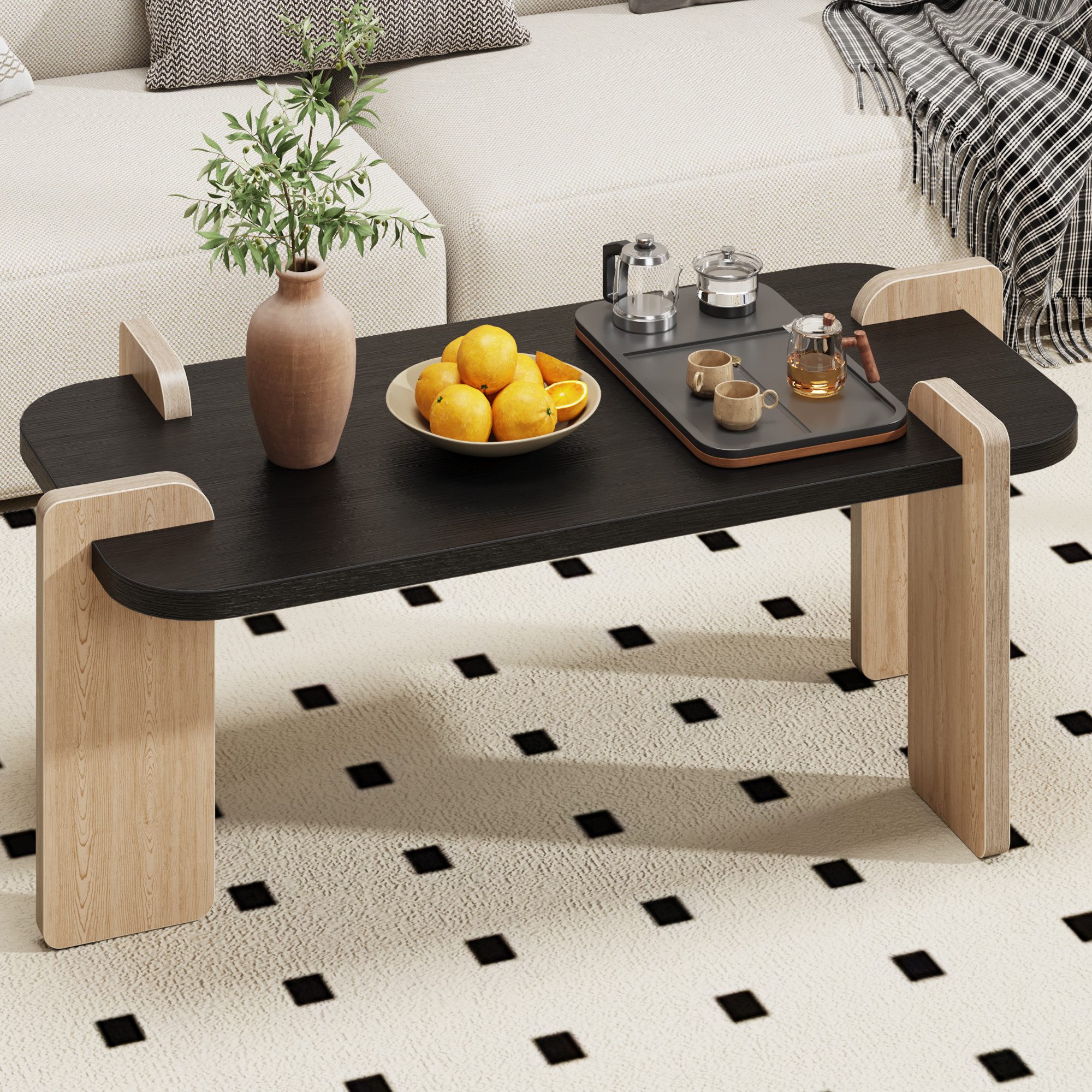 OYRREU Couchtisch Holz-Optik Breite 108 cm, Schlitz-Zapfen-Verbindung, OTTO's CHOICE (Deko Wohnzimmer, einzigartig Set), hohe Stabilität, reine Holzverbindungstechnik