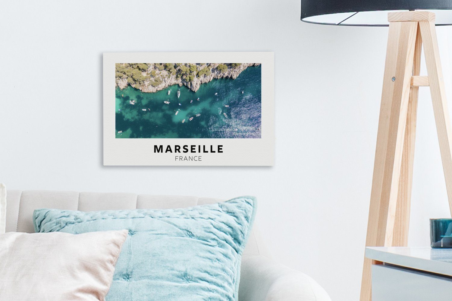 30x20 St), Wandbild Wanddeko, Boote, Frankreich Aufhängefertig, Leinwandbild Leinwandbilder, - OneMillionCanvasses® - (1 cm Marseille