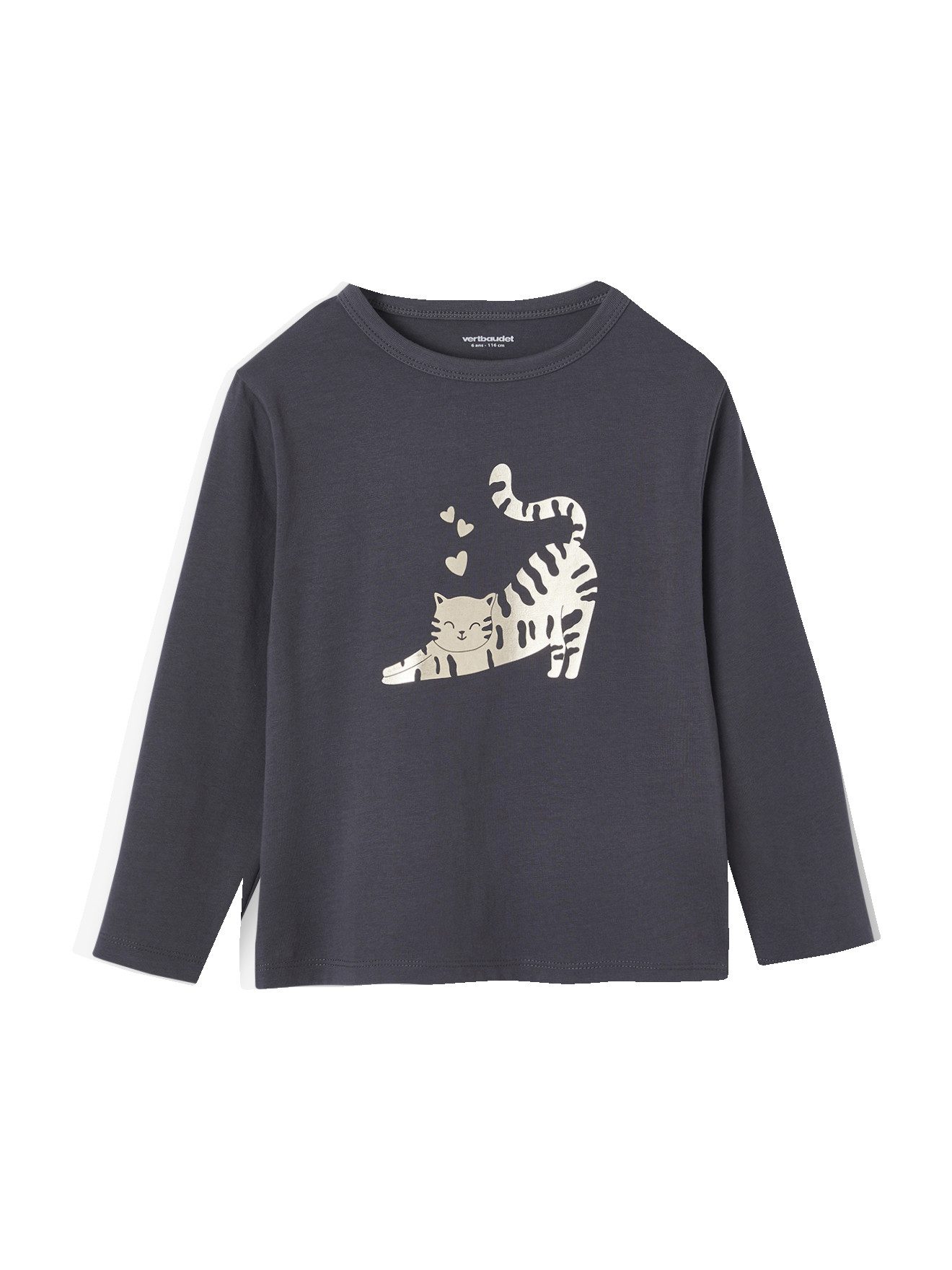 Langarmshirt Mädchen Shirt mit Metallic-Print