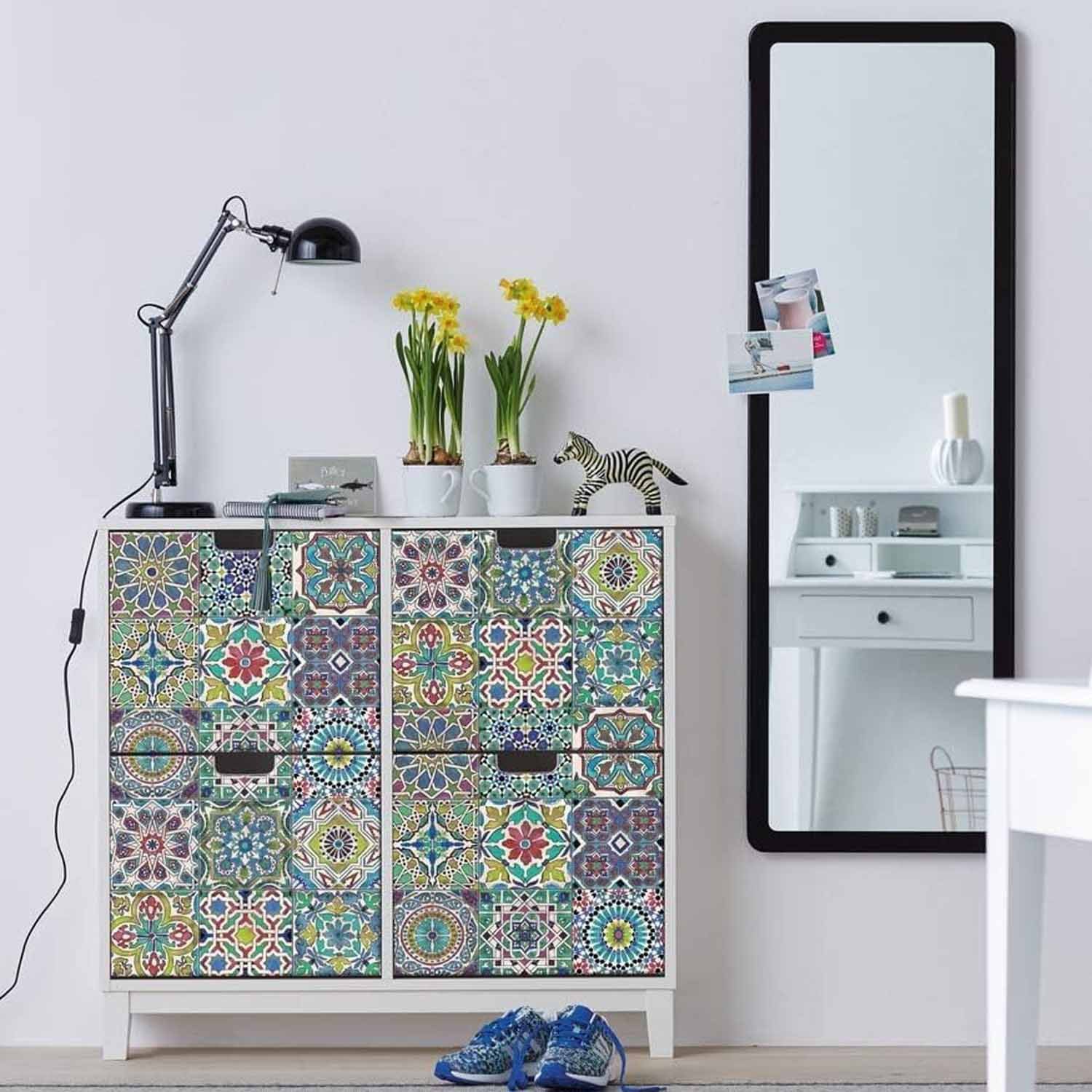 d-c-fix Möbelfolie Faroso Klebefolie Möbel Küchhe Dekofolie Steinoptik bunt, Designfolie - abwischbar, zuschneidbar und rückstandslos entfernbar