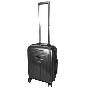 Home4Living Hartschalen-Trolley Trolley Bordcase Koffer Handgepäck schwarz Reisekoffer, 4 Rollen