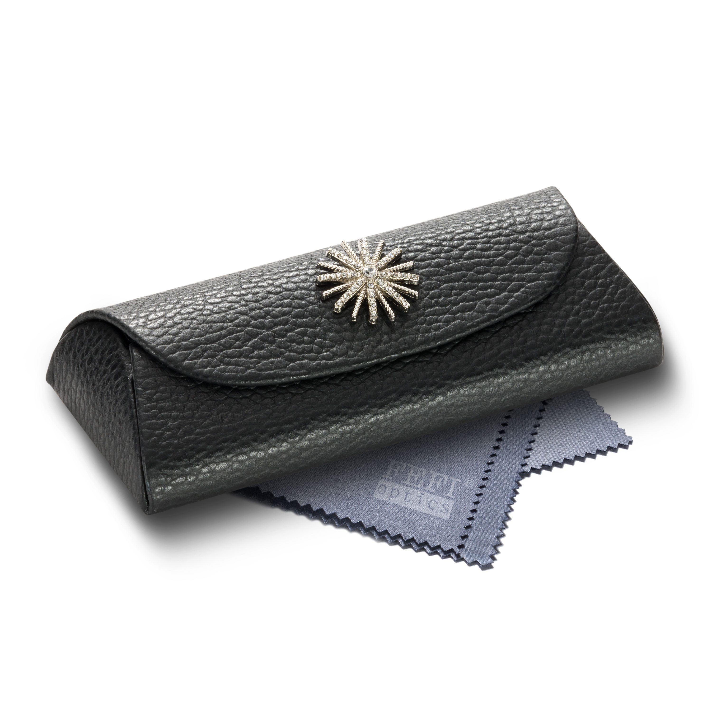 Brillenetui Echt-Leder mit Applikation, Exclusive Line
