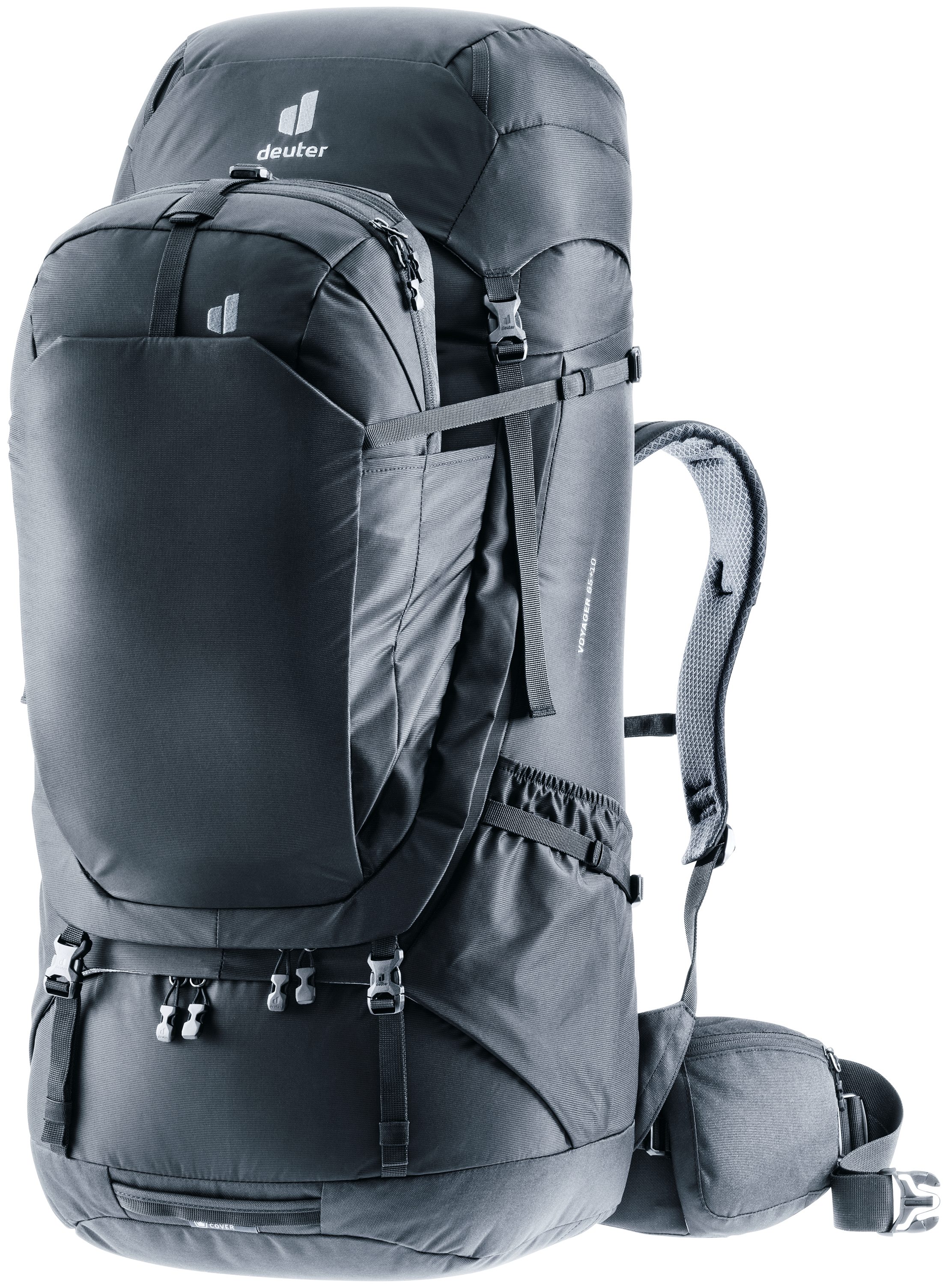 deuter Reiserucksack Voyager 65+10 (2-tlg), für ausgedehnte Touren, 75 Liter Volumen, mit Contact-Rückensystem