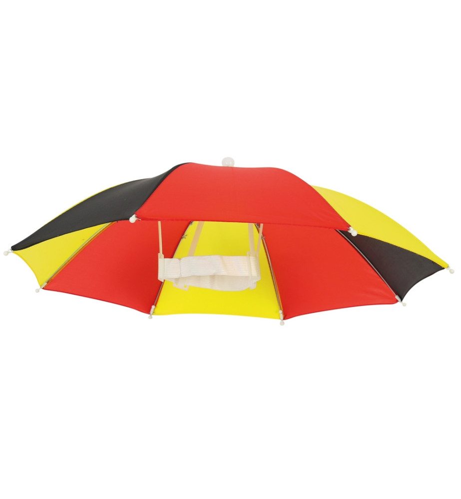 Fries Sonnenhut Deutschland Kopfschirm Regenschirm Sonnenschirm Schwarz Rot günstig online kaufen