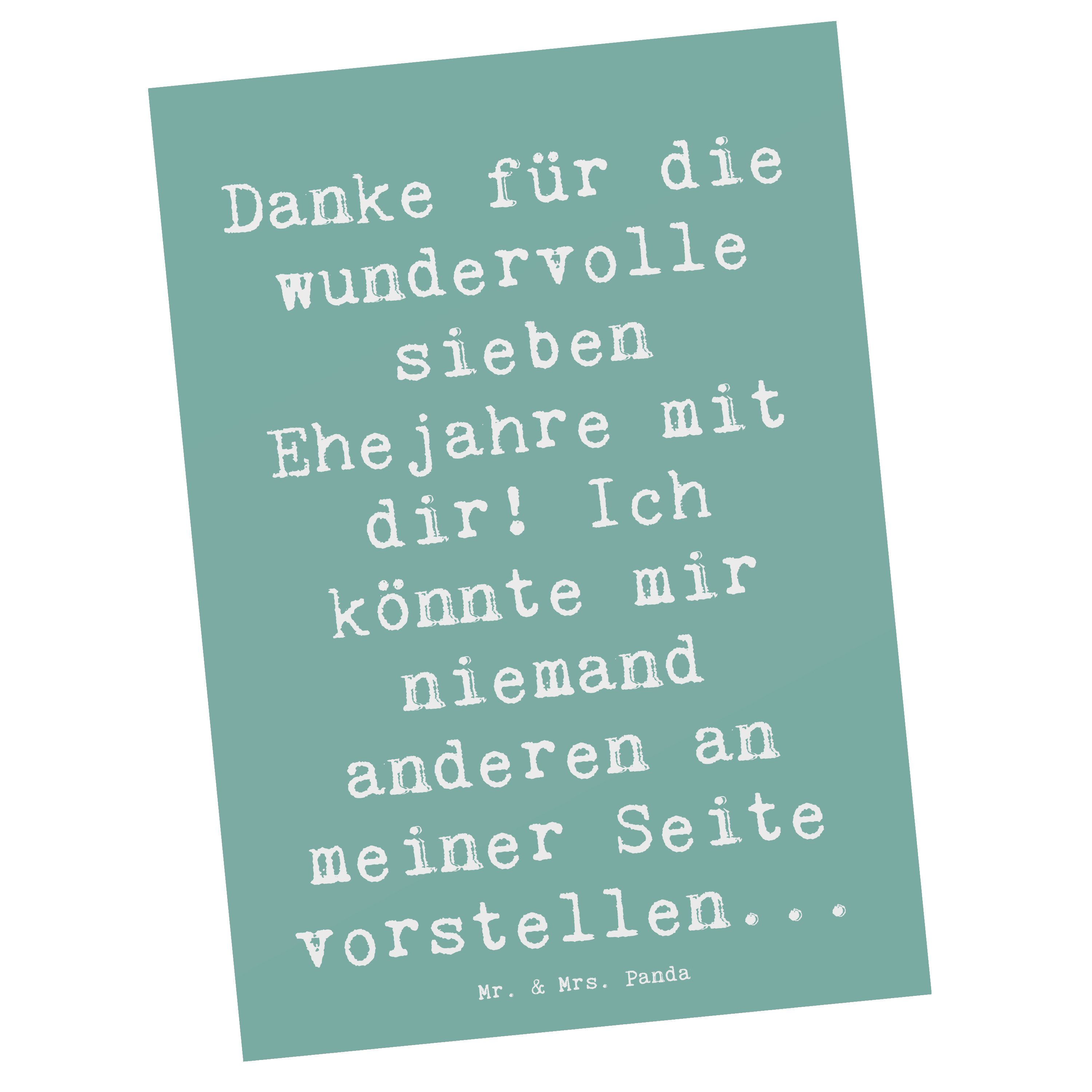 Postkarte 7. Hochzeitstag Kupferhochzeit - Meeresbrise - Geschenk, sieben Eheja