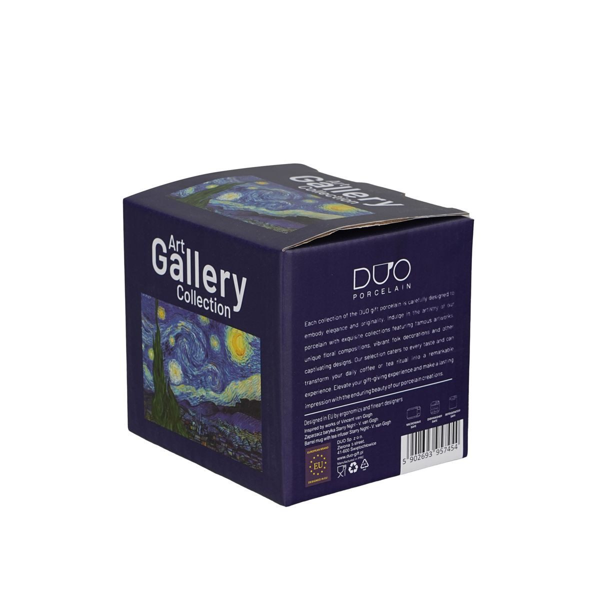 Duo-Gift Tasse Starry Night Van Gogh Teetasse mit Sieb und Deckel Porzellan 0,43 L, 1-tlg., 3-tlg. – Bild 4 von 4