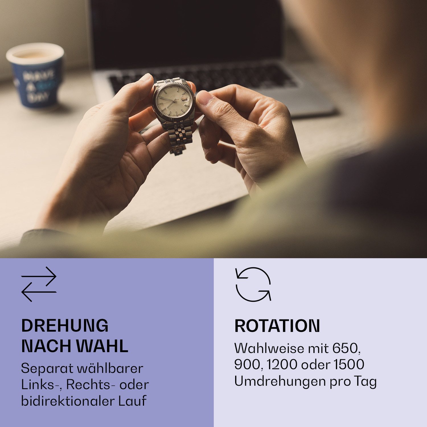 Klarstein Uhrenbeweger St. Gallen ll Premium Uhrenbeweger
