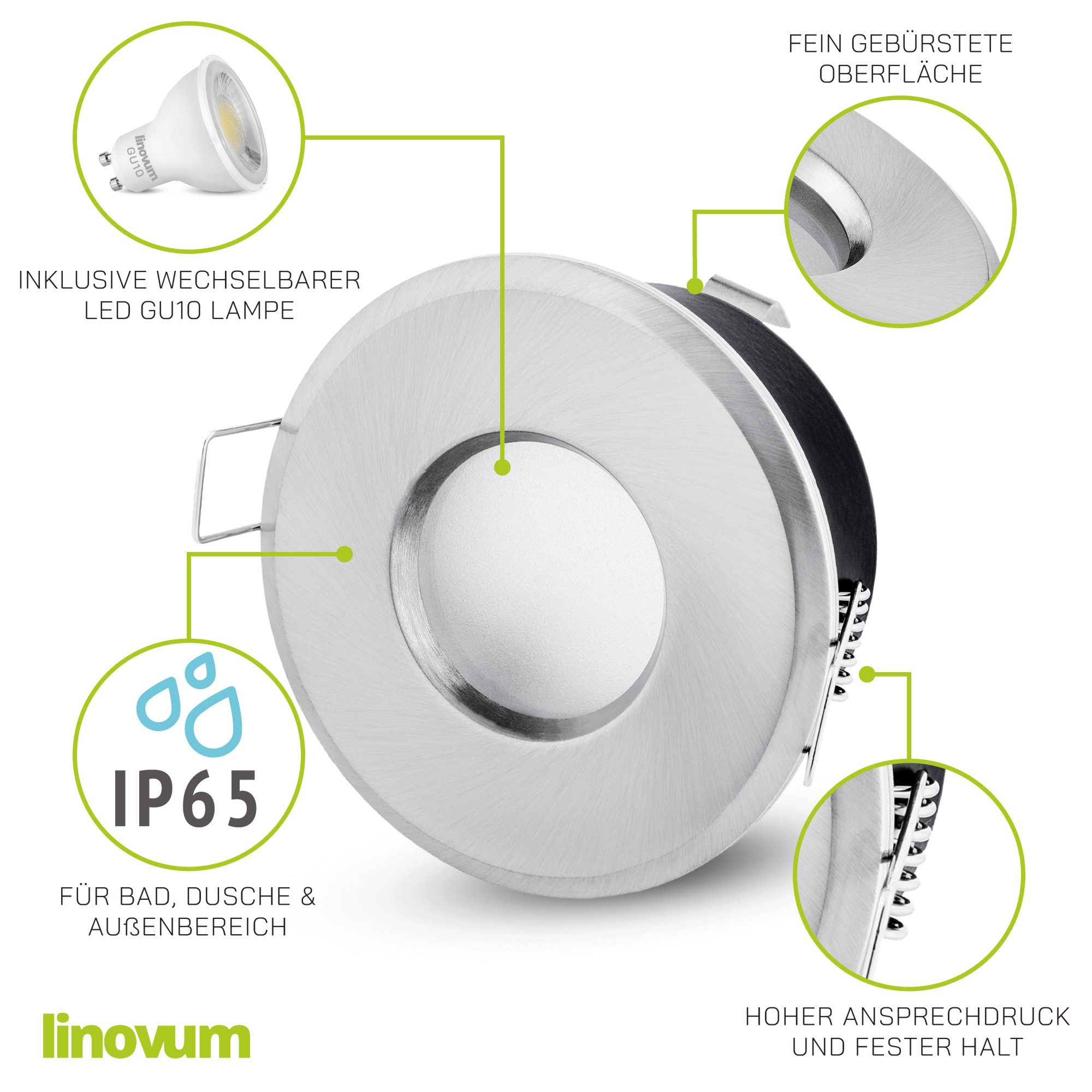 linovum LED Einbaustrahler LED Einbaustrahler IP65 günstig online kaufen