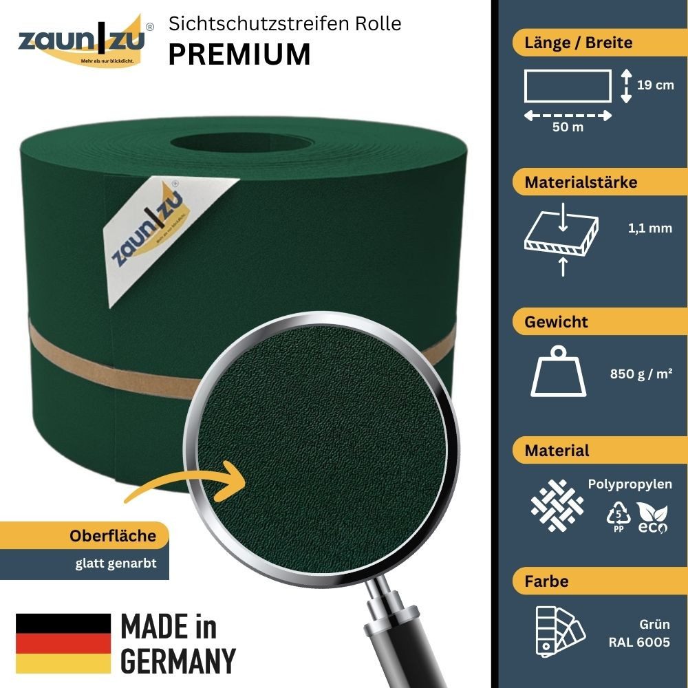 zaunzu Sichtschutzstreifen Premium für Doppelstabmatten Zaunblende günstig online kaufen