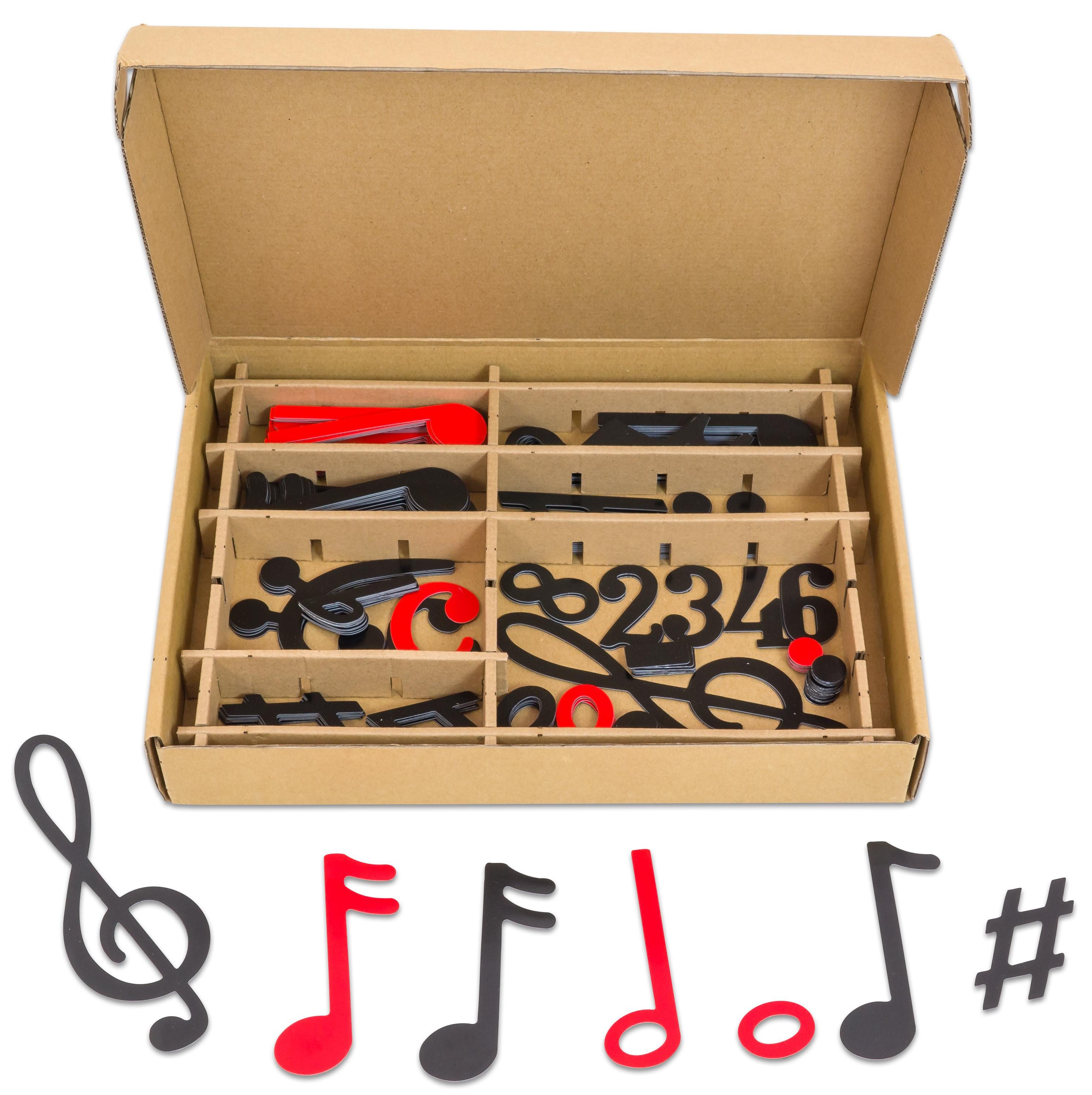 Betzold Magnet Magnetischer Notensatz, schwarz/rot