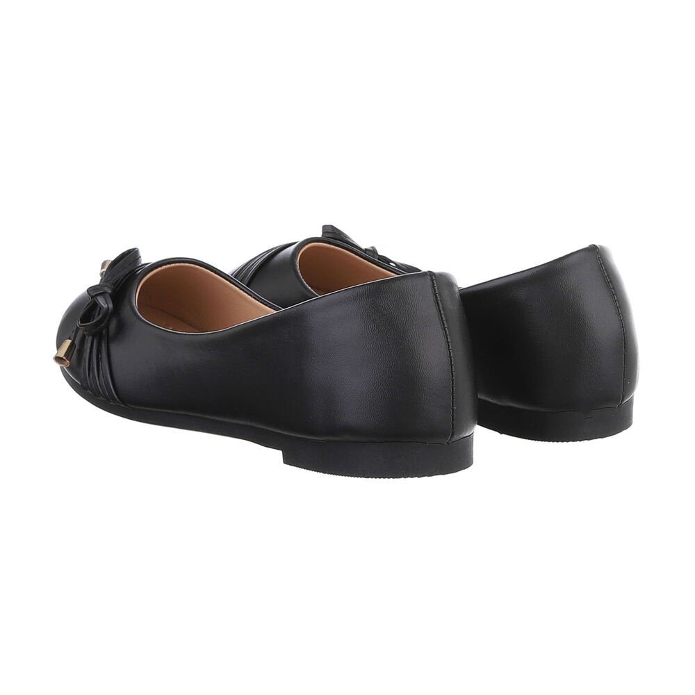 Ital-Design Damen Freizeit Ballerina (85894121) Blockabsatz Klassische Ballerinas in Schwarz