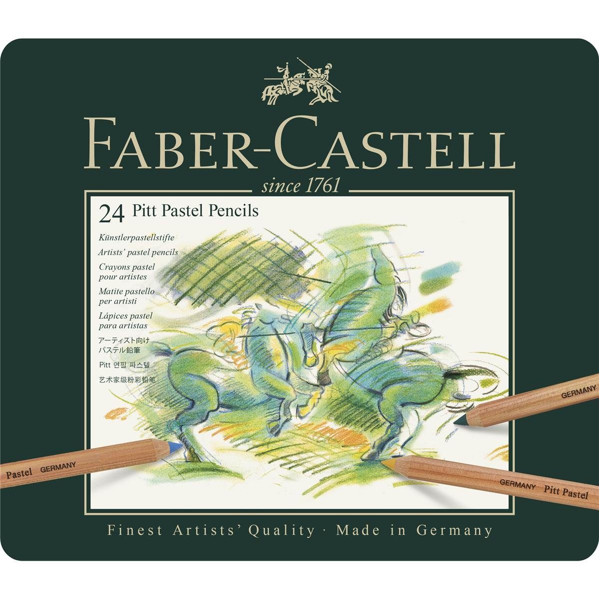 Faber-Castell Künstlerstift Faber-Castell Pitt Pastel Farbstift - 24er Metalletui