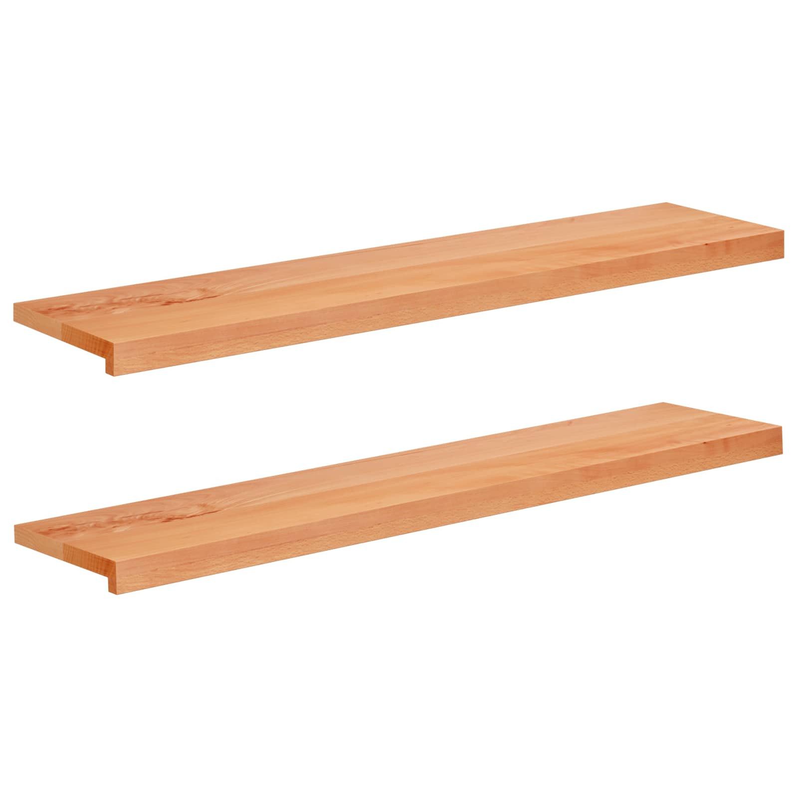 vidaXL Fensterbank 120 x 30 x 2 cm Fensterbänke 2 stk Lackiert 120x30x2 cm Massivholz Buc