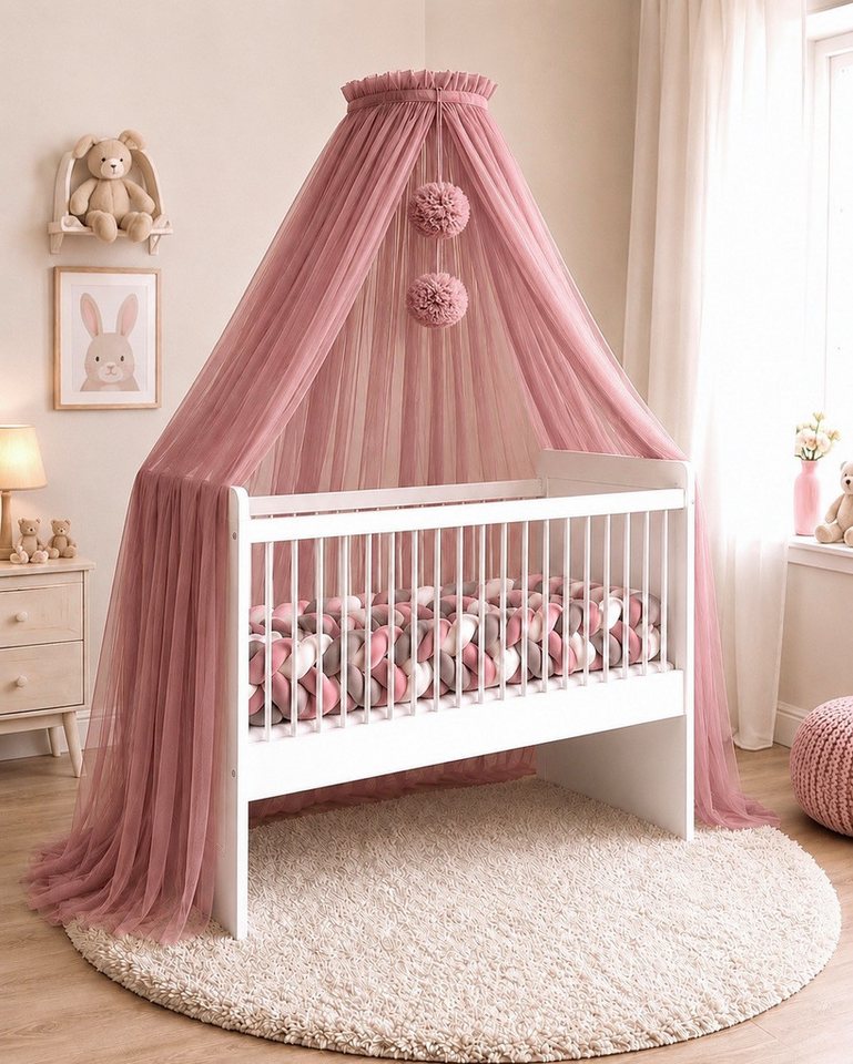 Baby Fancyroom Betthimmel Betthimmel aus 12 Meter Tüll aus 1. Klasse für Kinderbett Gitterbett, Himmel für Babybett Kinderbett