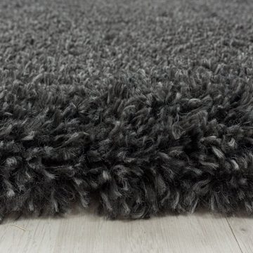 Hochflor-Teppich Teppich für den Flur oder Küche Unicolor - Einfarbig, Stilvoll Günstig, Läufer, Höhe: 30 mm