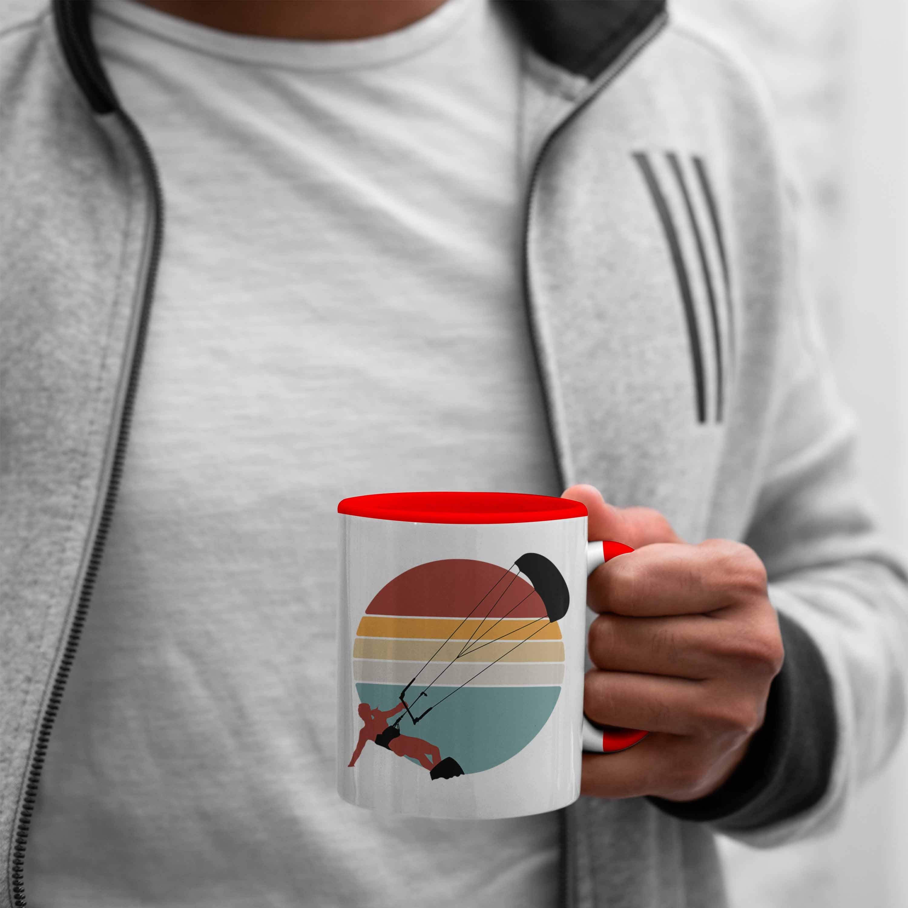 Rot Retro Trendation Kitesurfer Surfen G Geschenkidee Kitesurfing Geschenk Tasse Kite Tasse