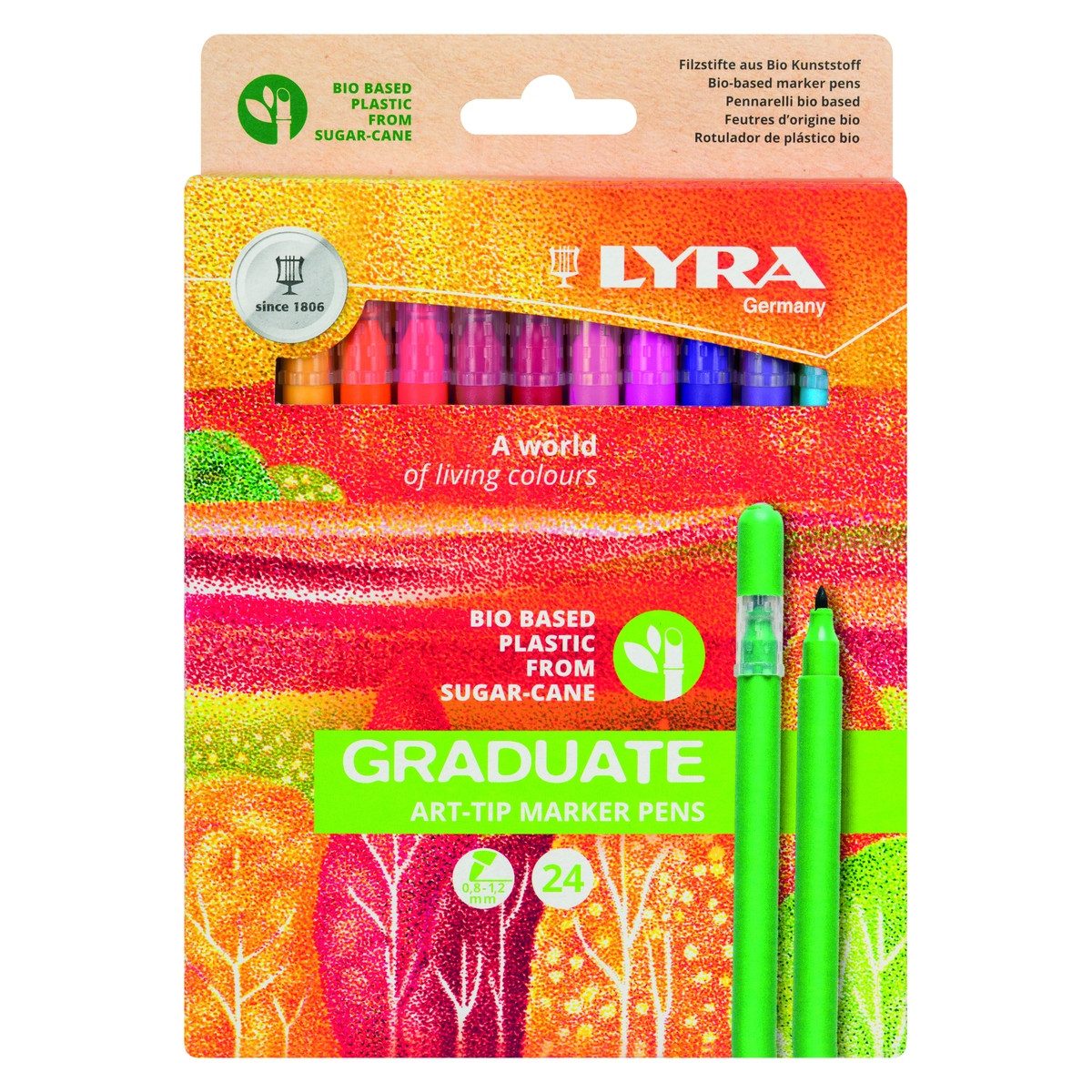 LYRA Faserstift LYRA Fasermaler Graduate 24 Stück Metalletui