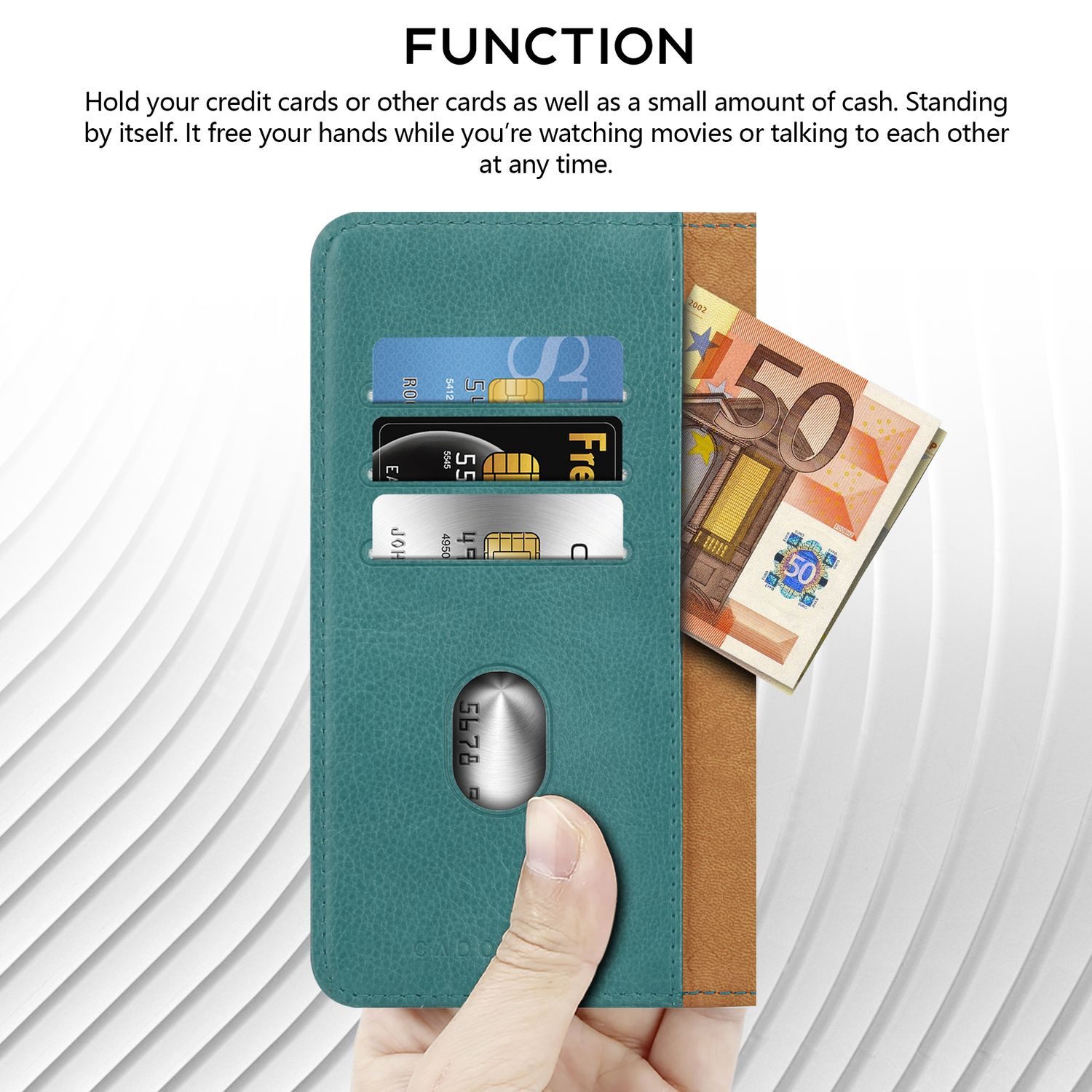 Cadorabo Handyhülle für Google Pixel 9 Hülle Google Pixel 9, Hülle mit Kartenfach 360 Grad Schutzhülle Flip Case Cover Handy Tasche