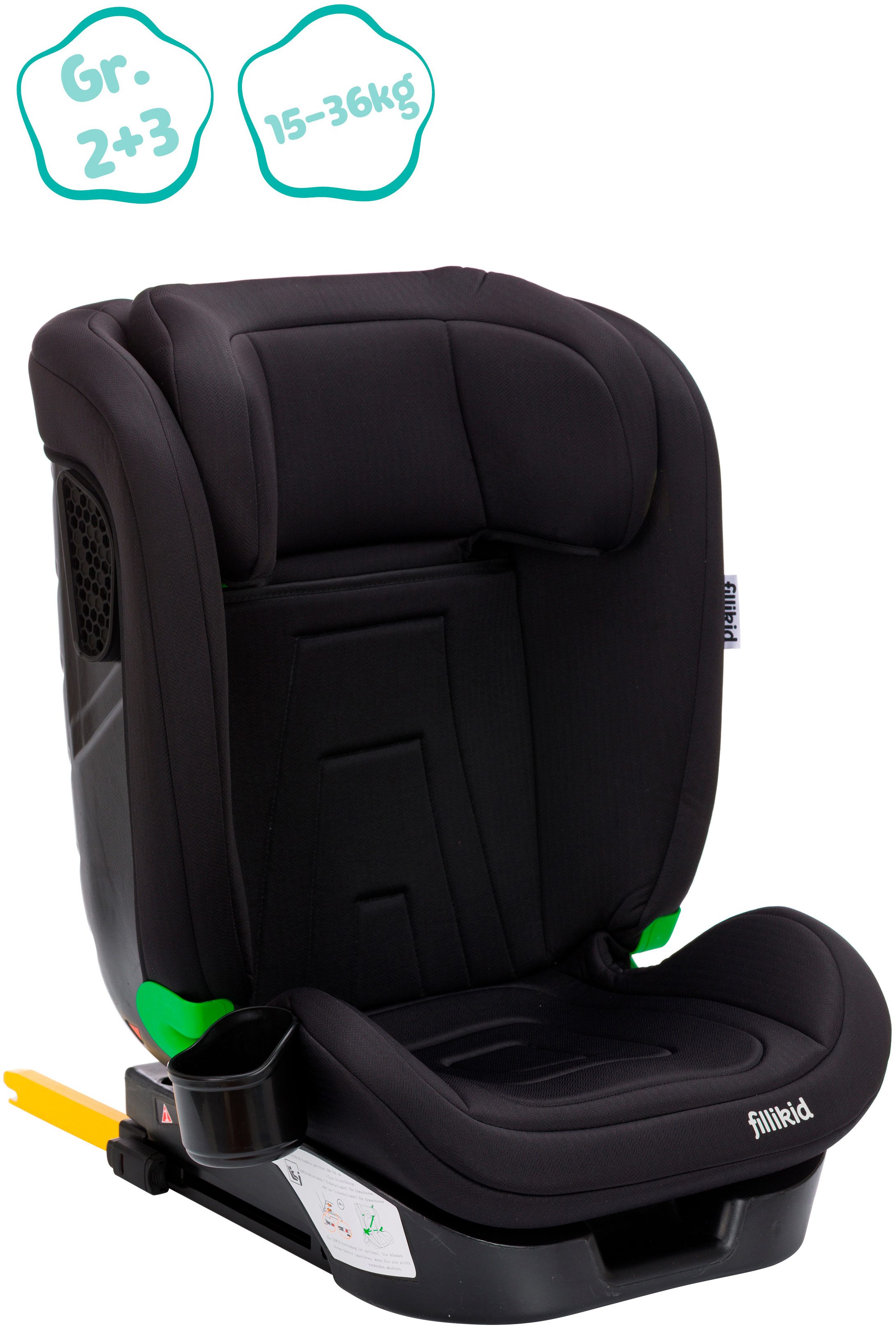 Fillikid Autokindersitz Elli Pro Isofix i-size, ab: 3 Jahren, ab: 100 cm, bis: 150 cm