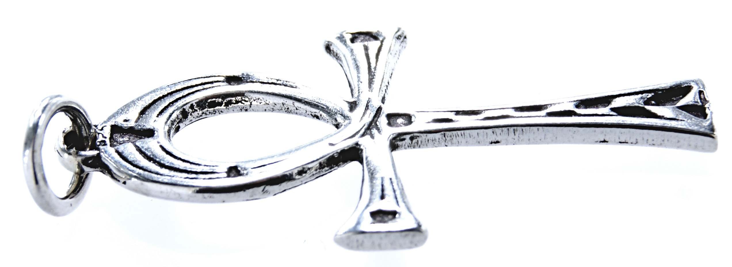 925 Leather of Ankh Kiss Henkelkreuz Sterling Silber Ägypten Kettenanhänger Lebenskraft Anch