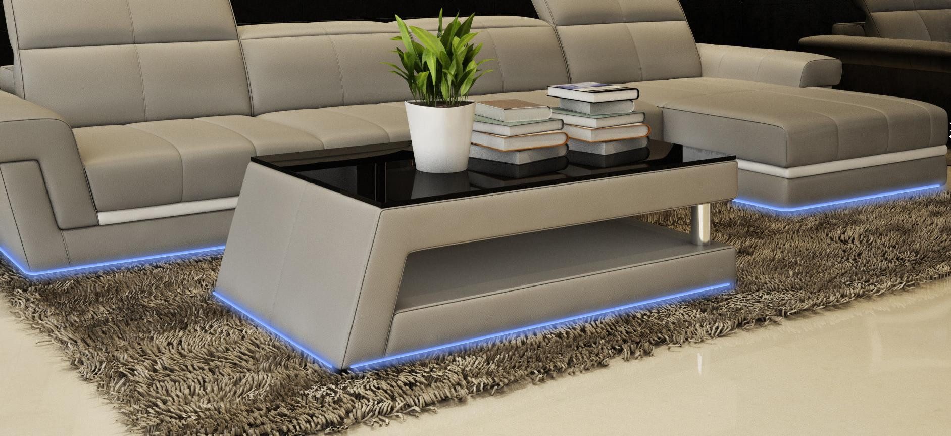 Xlmoebel Couchtisch Moderner Glastisch mit elegantem Metallgestell für das Wohnzimmer (Packung, Couchtisch 5136), Hergestellt in Europa