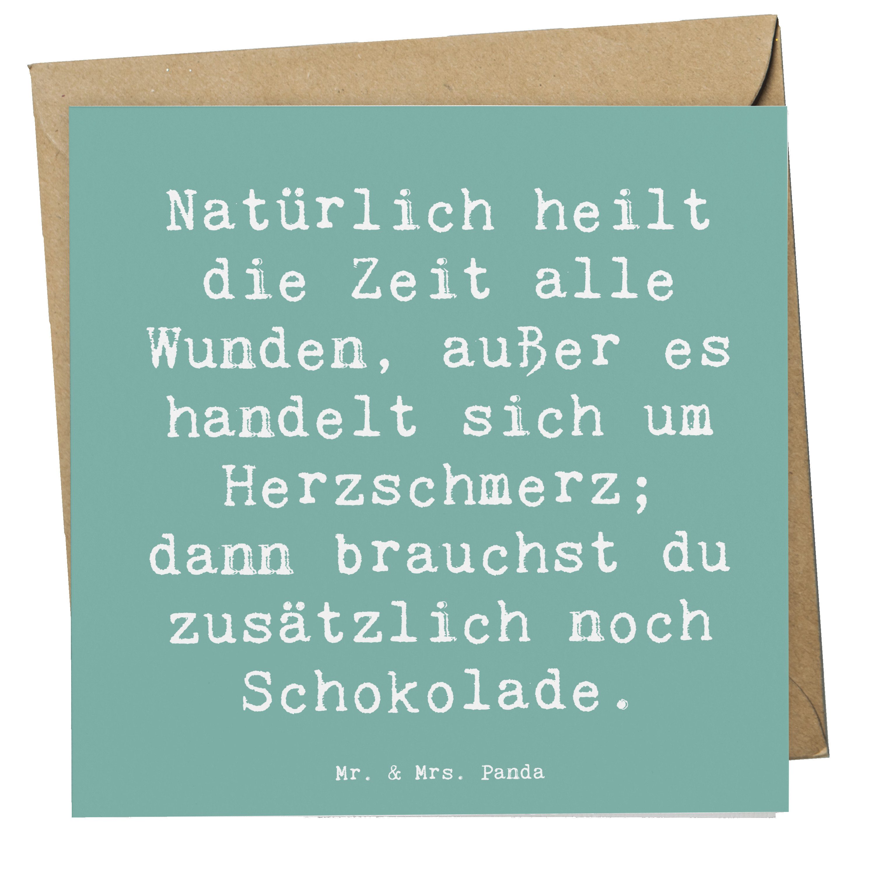 Grußkarte Herzschmerz Schokolade - Meeresbrise - Geschenk, Zuversicht, Klappkar