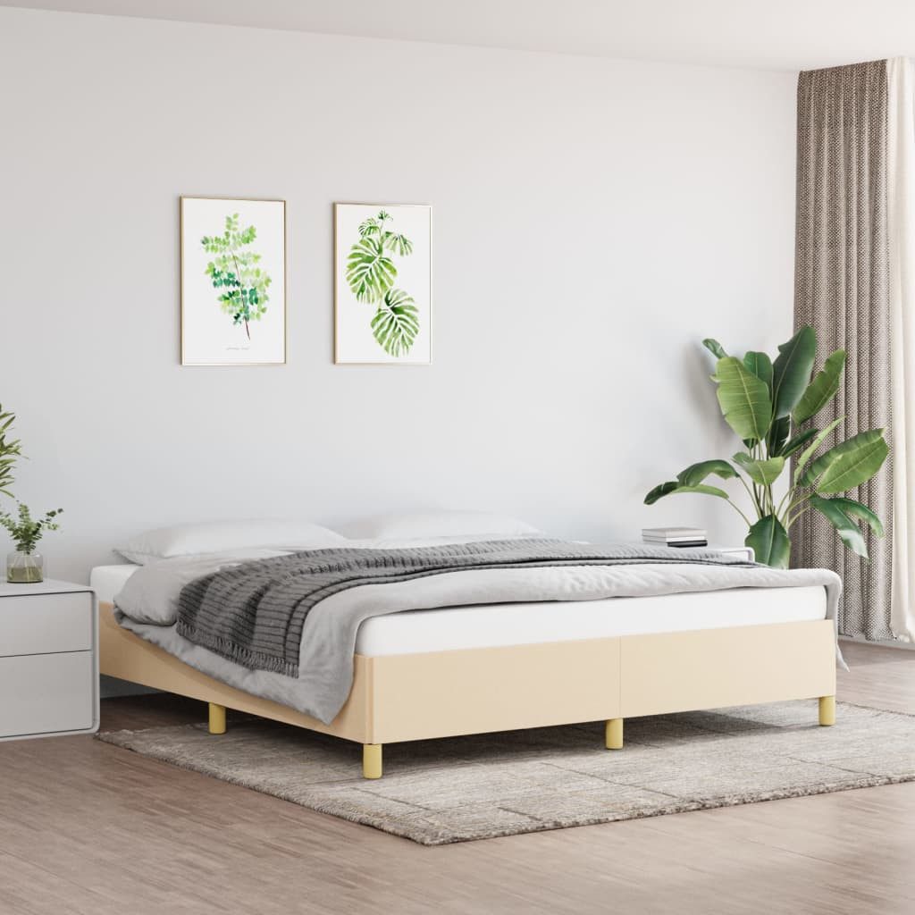 furnicato Bett Bettgestell ohne Matratze Creme günstig online kaufen