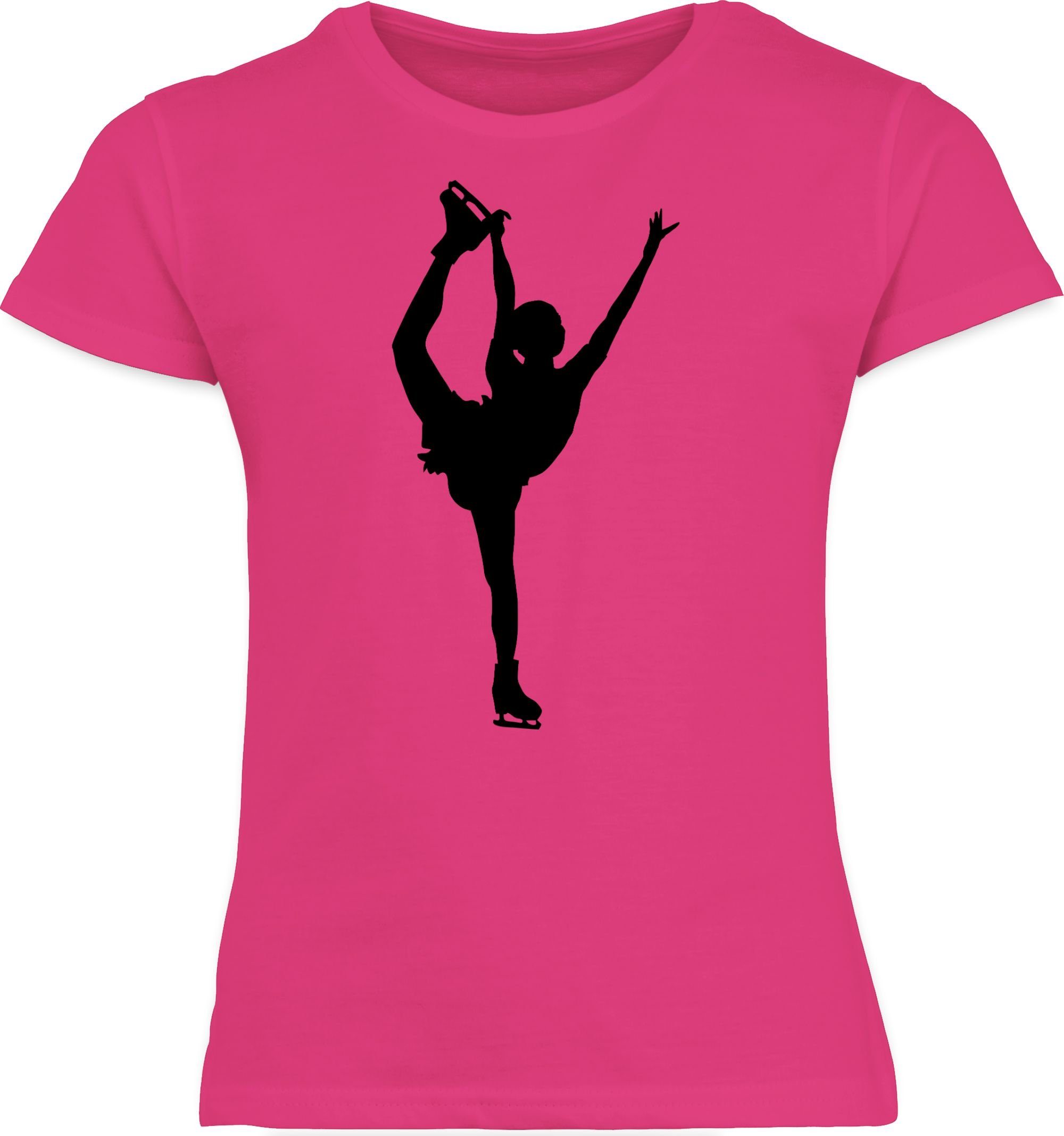 Eiskunstläuferin Sport Shirtracer Kinder Kleidung Einzellaufen Fuchsia T-Shirt 1