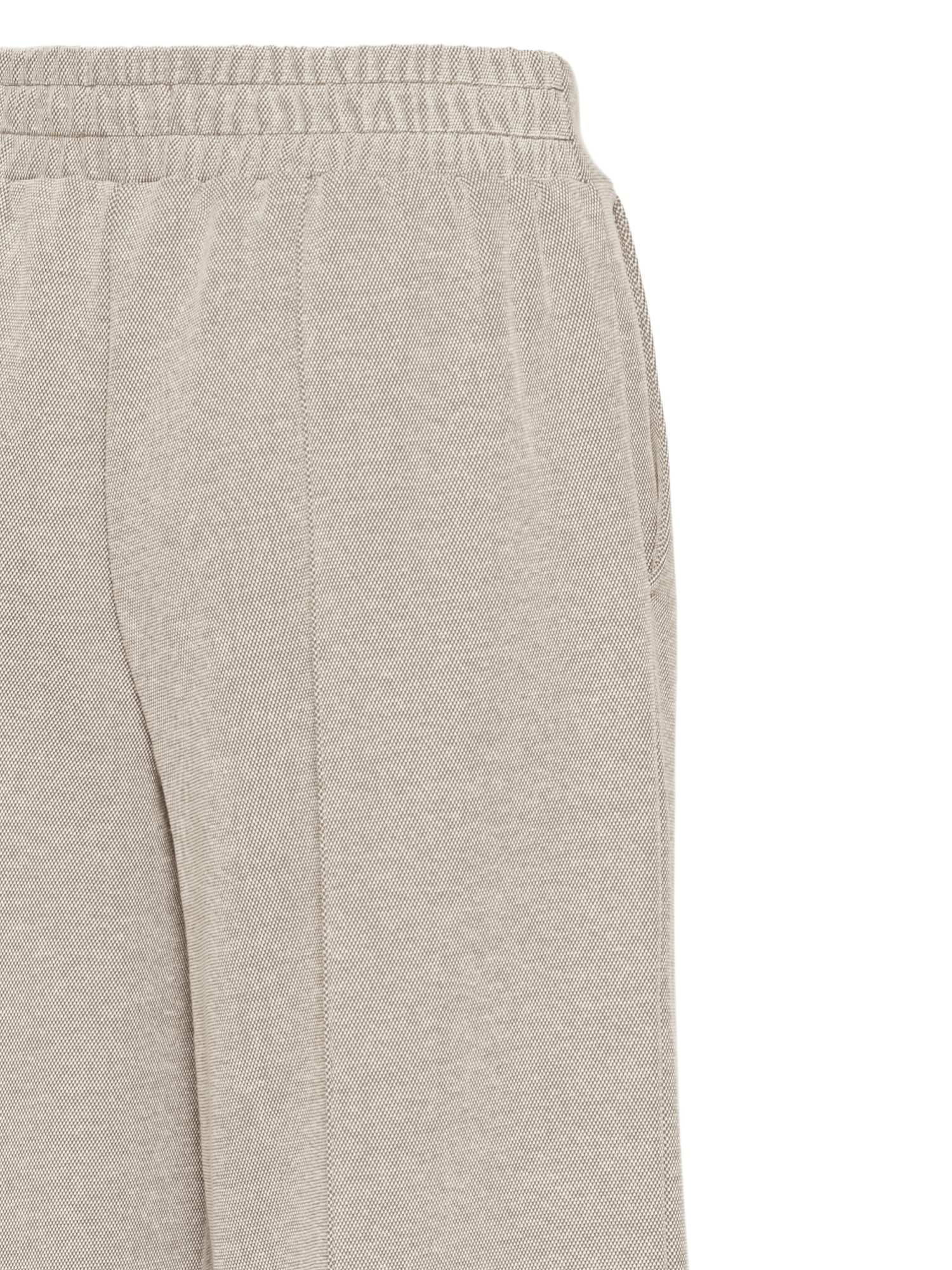 ICHI Stoffhose natur, Casual, Baumwolle, Strukturiert, Straight Leg, Mittel