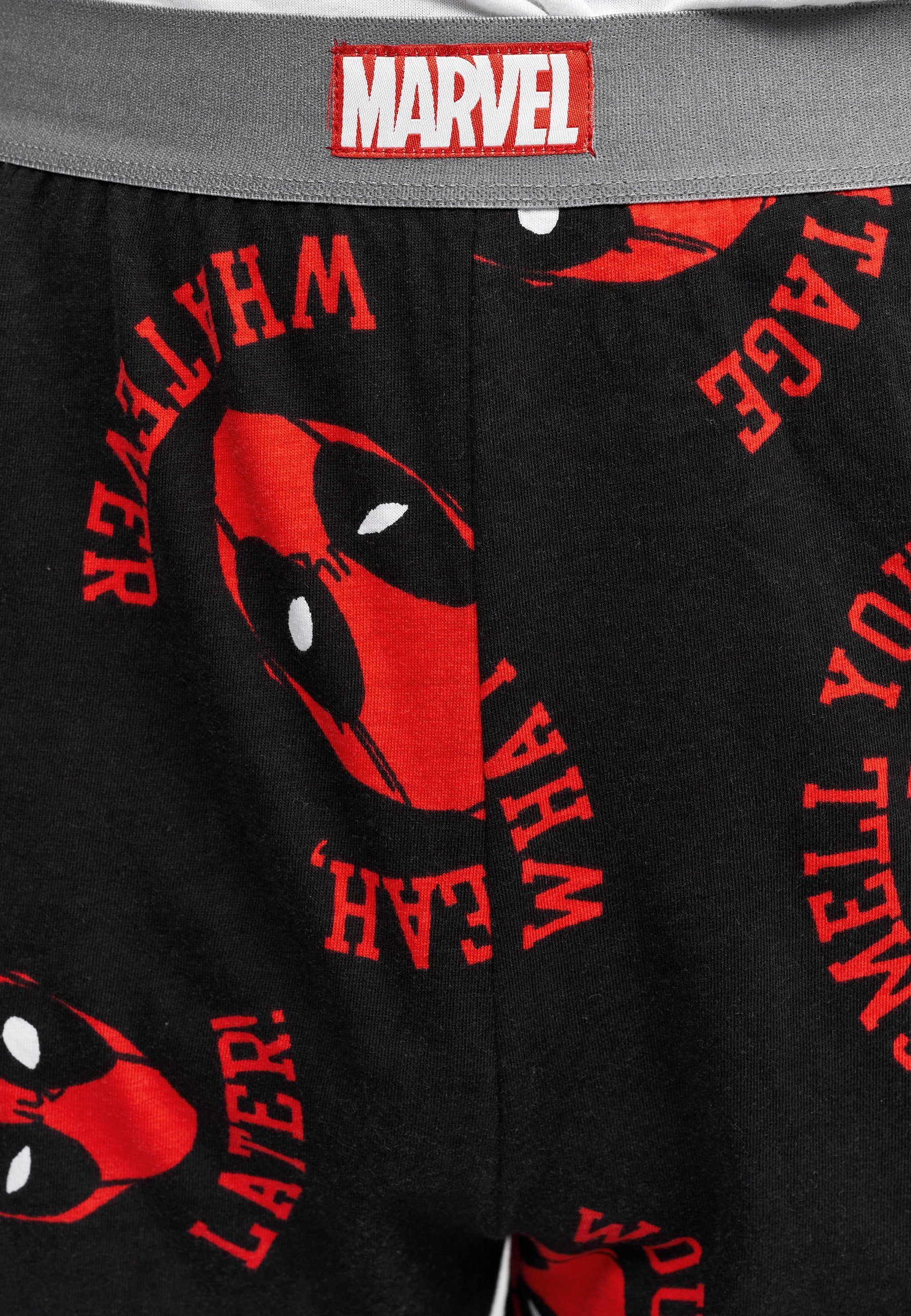 zertifizierte Slogan Bio-Baumwolle Recovered Deadpool GOTS Pyjamahose Heads Marvel