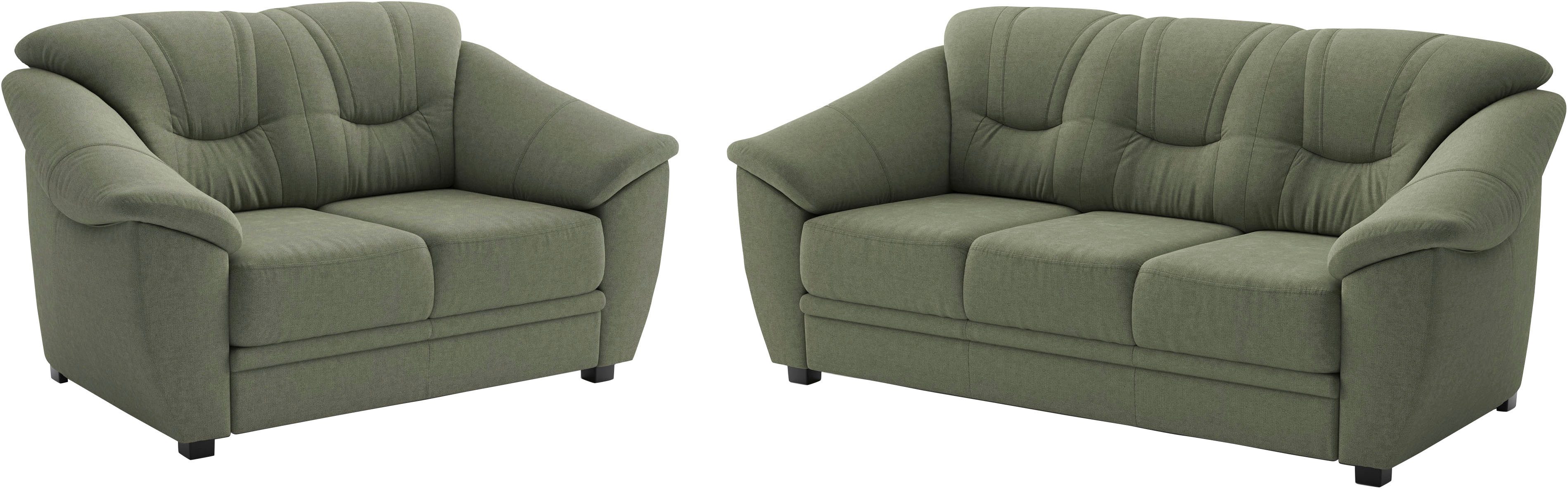 sit&more Polstergarnitur Savona, (2-tlg), Set: 2- & 3er-Sofa, mit Federkern